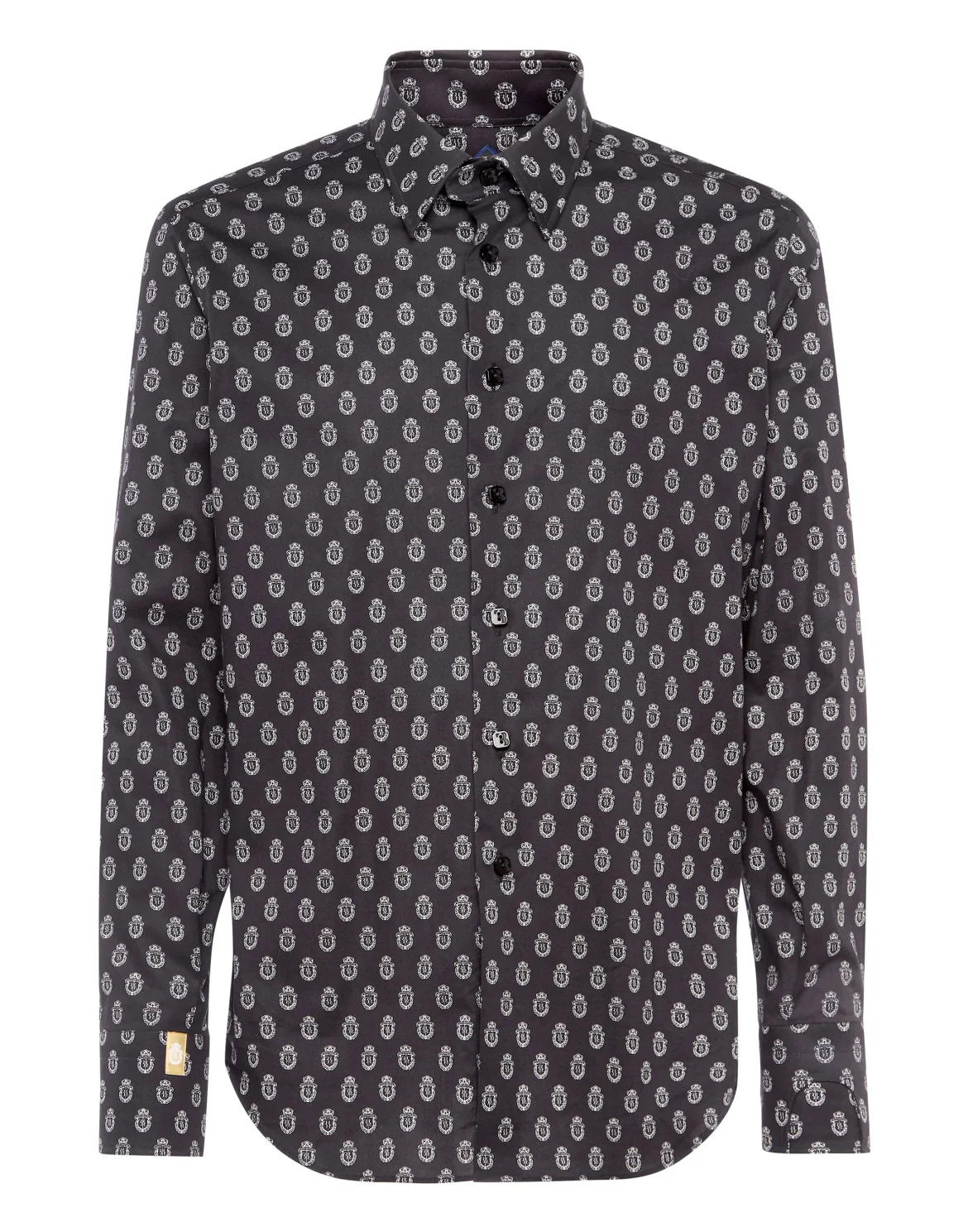 Cotton Shirt LS Slim Fit, цвет: Черный