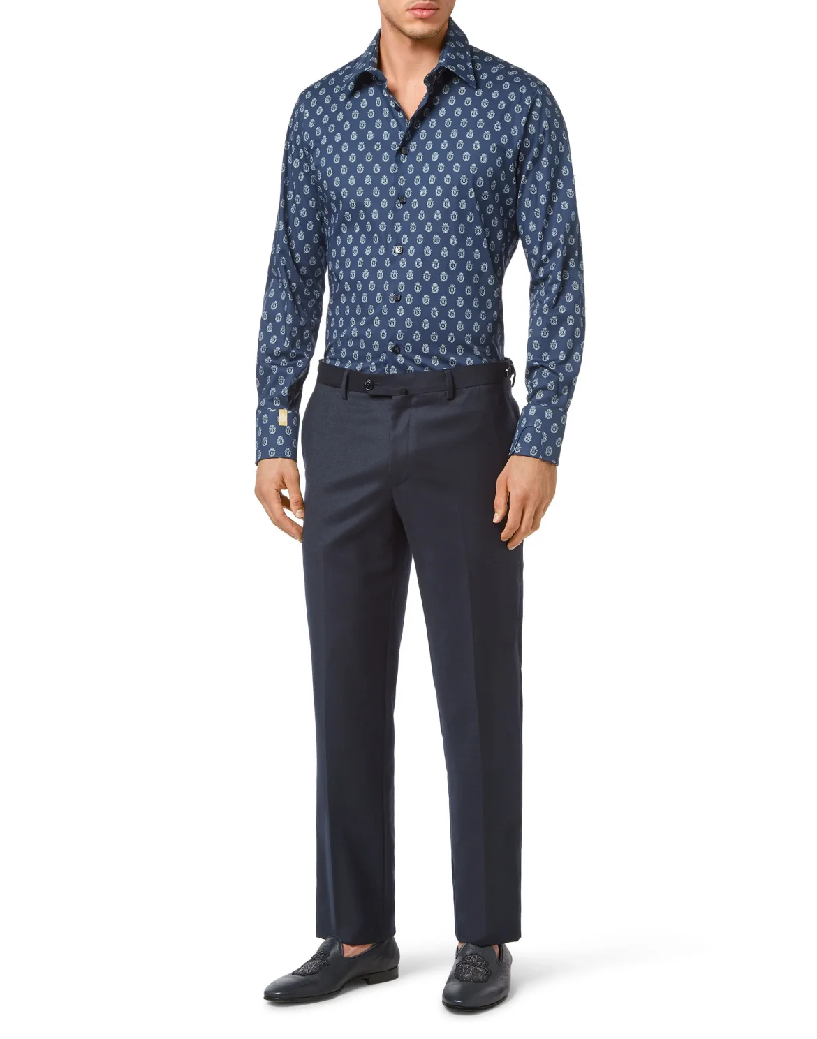 Cotton Shirt LS Slim Fit, цвет: Синий
