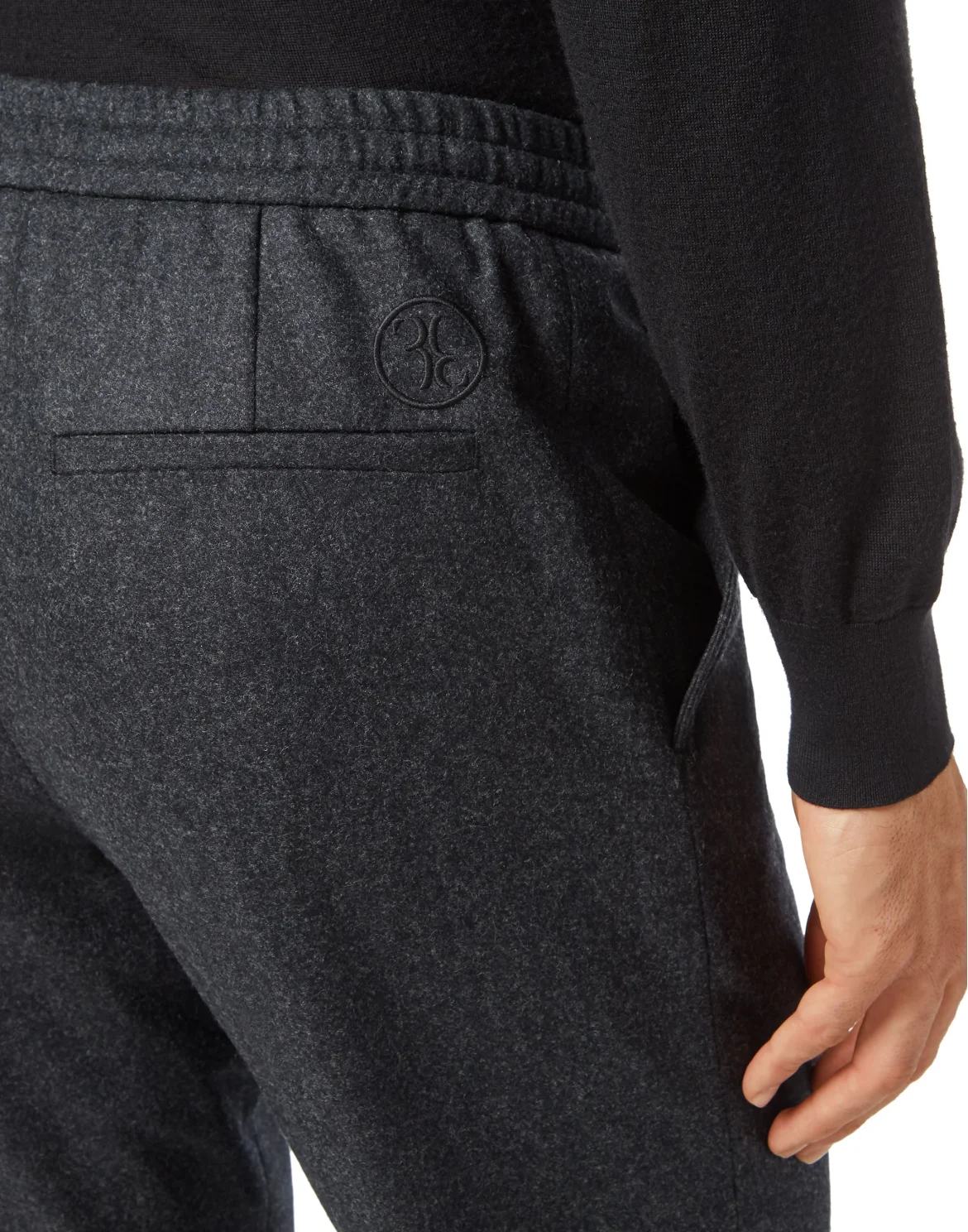 Flannel Jogging Trousers, цвет: Черный