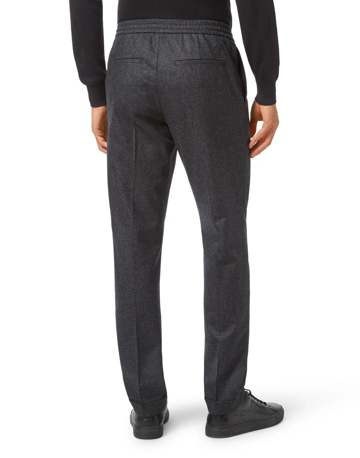 Flannel Jogging Trousers, цвет: Черный