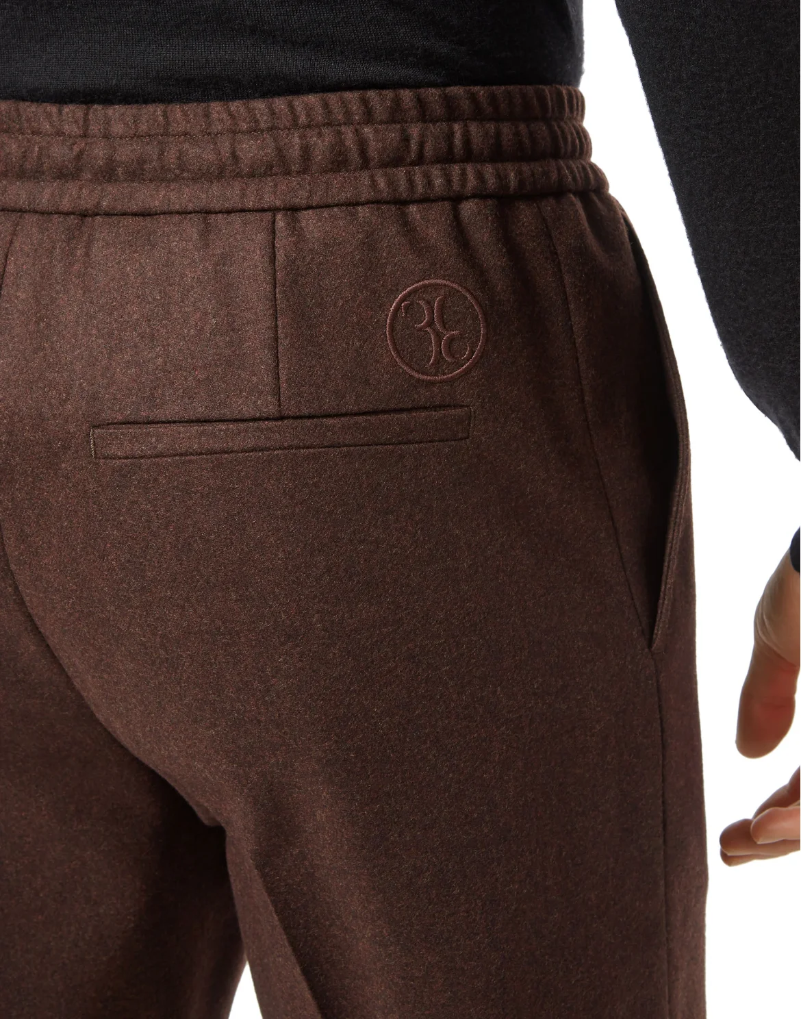 Flannel Jogging Trousers, цвет: Коричневый