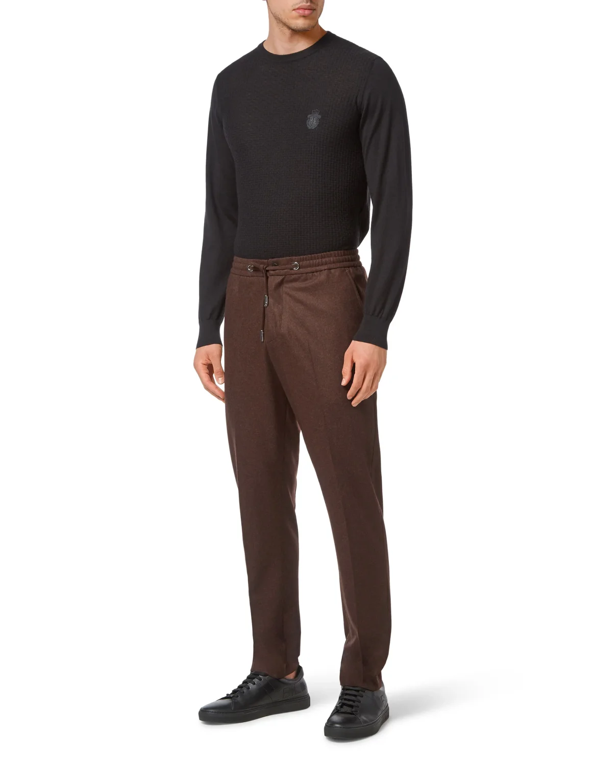 Flannel Jogging Trousers, цвет: Коричневый