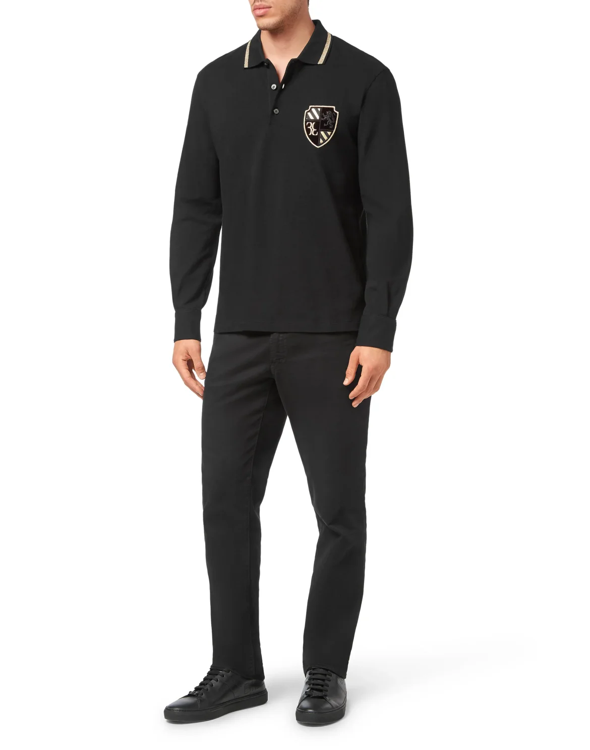 Polo shirt LS, цвет: Черный