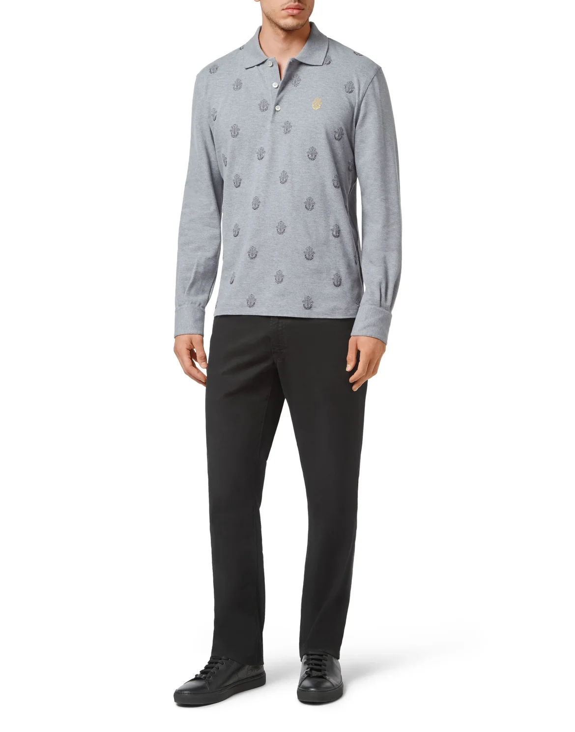 Polo shirt LS, цвет: Серый