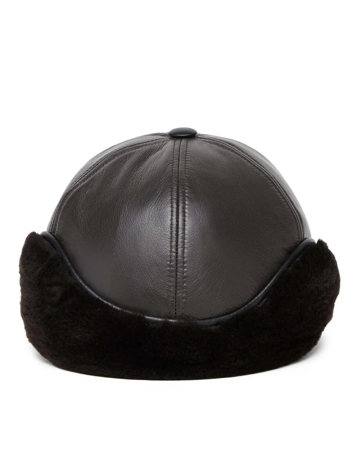 Nappa and Fur Cap, цвет: Коричневый