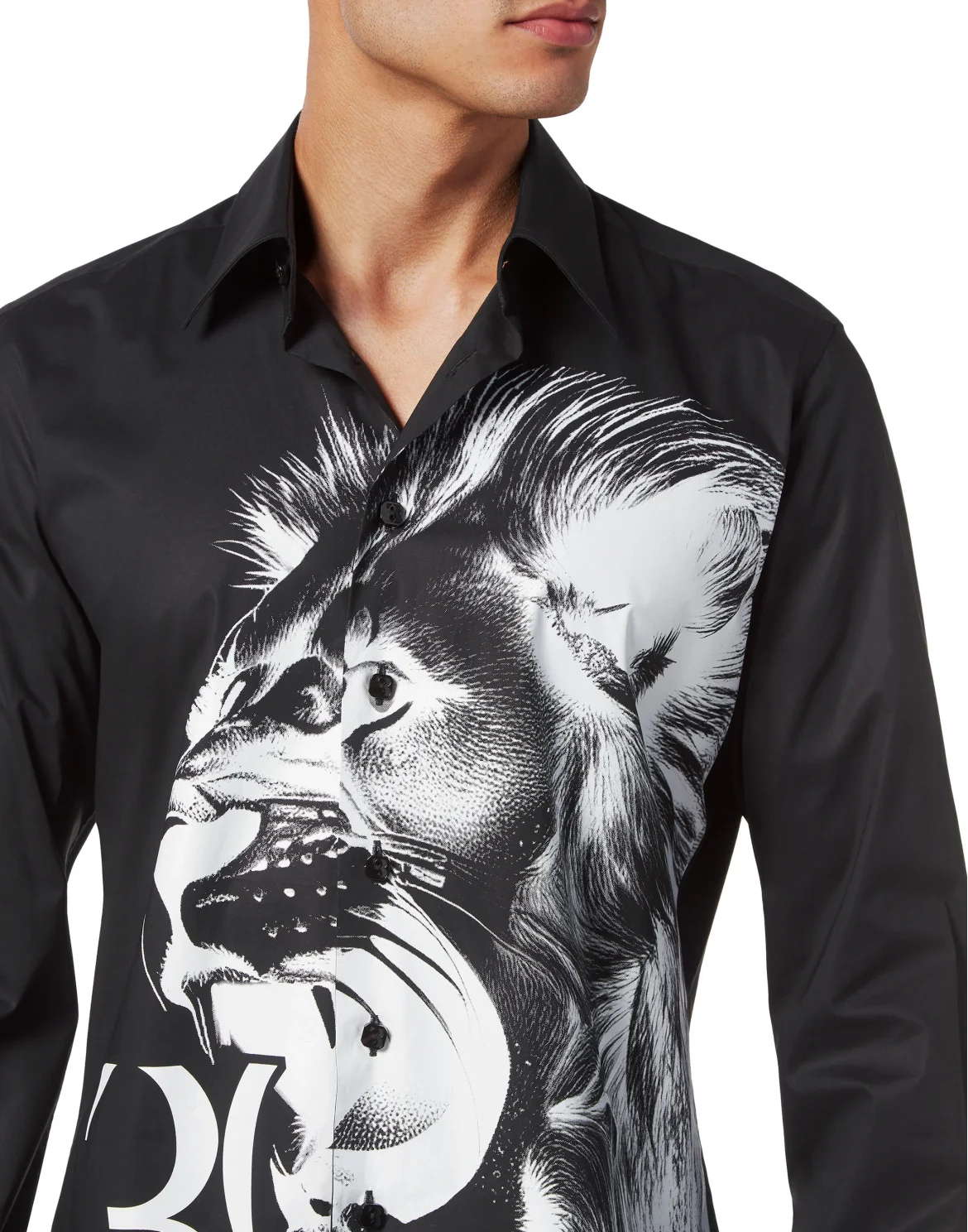 Shirt Silver Cut LS Slim Fit, цвет: Черный