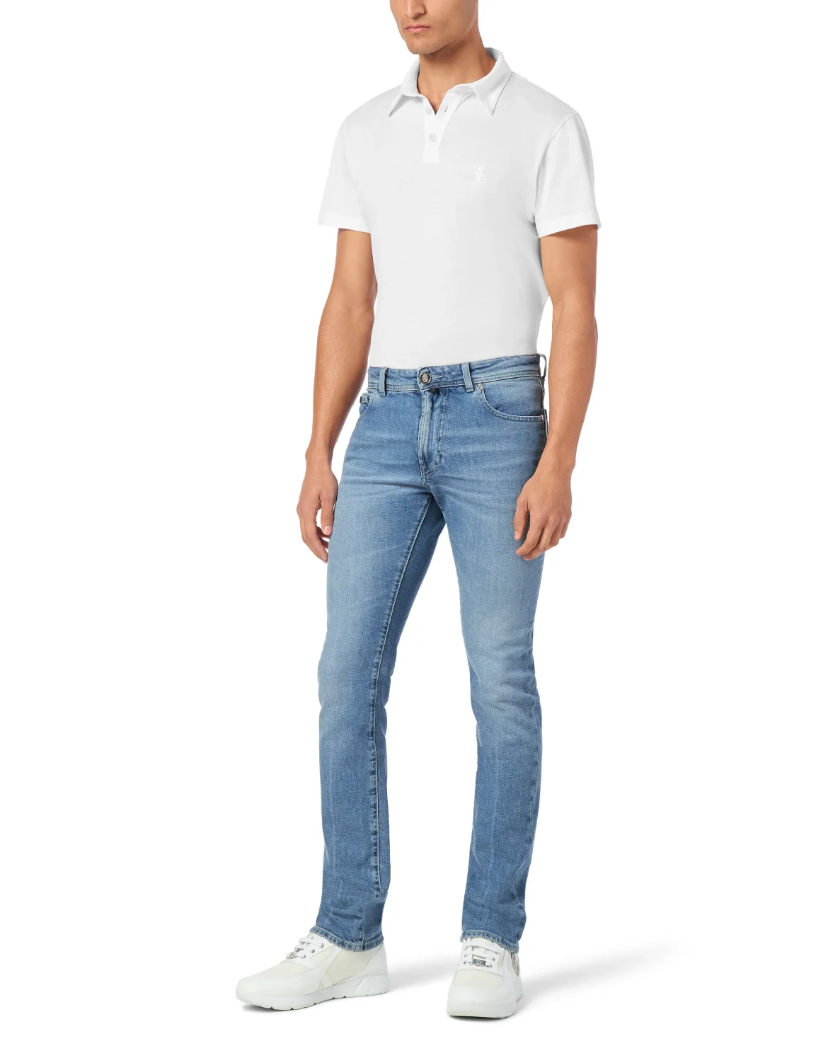 Super Straight Cut Denim Trousers, цвет: Голубой