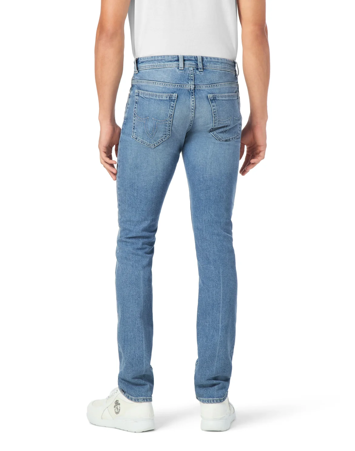 Super Straight Cut Denim Trousers, цвет: Голубой