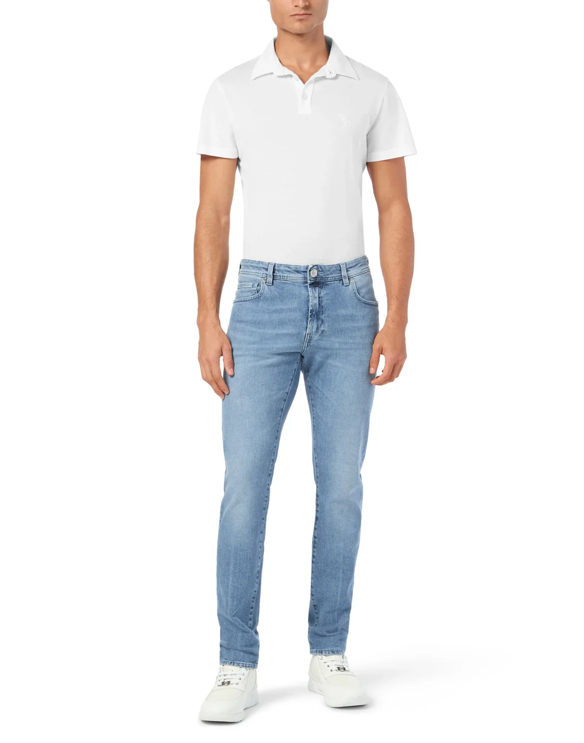 Super Straight Cut Denim Trousers, цвет: Голубой