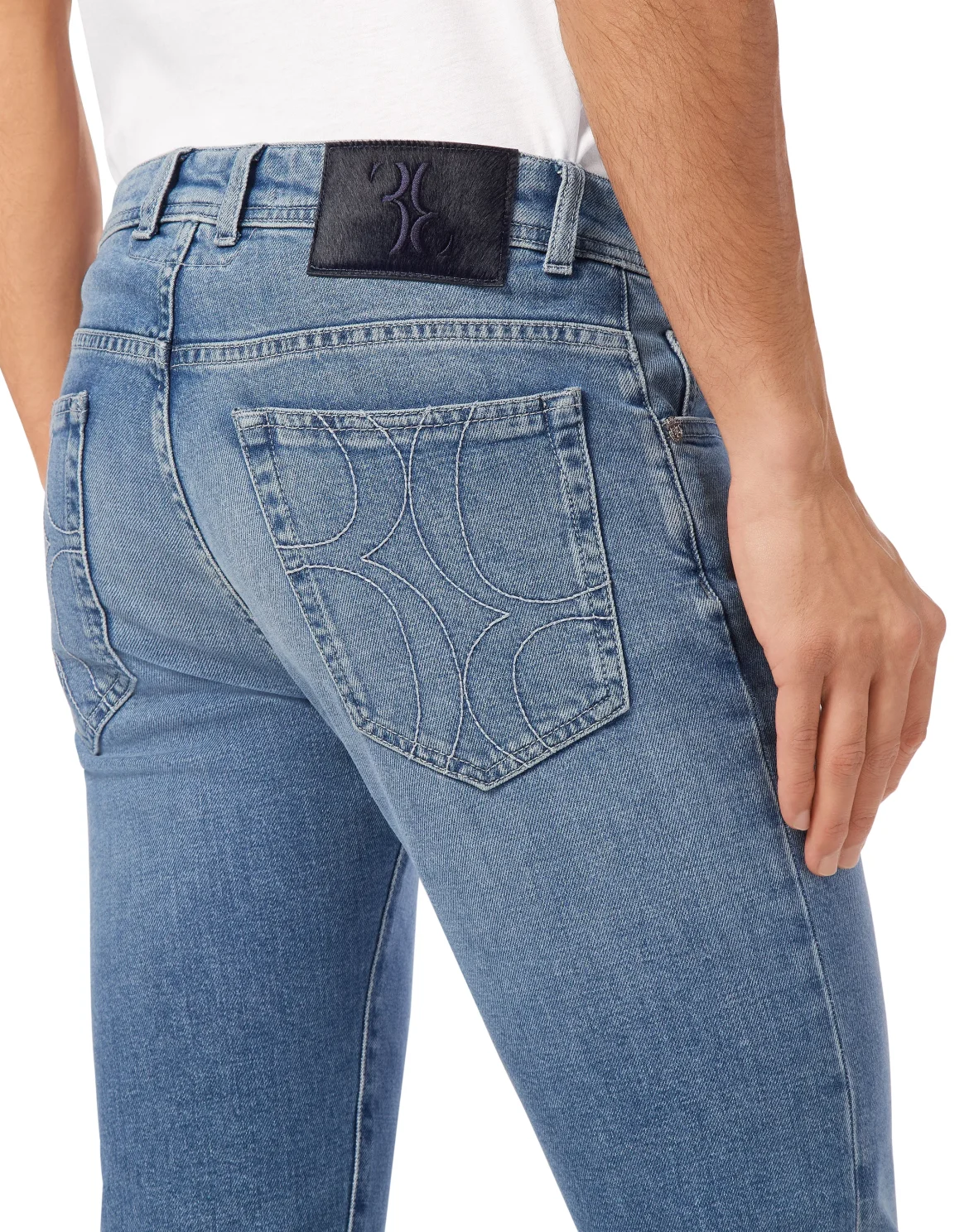 Regular Fit Denim Trousers, цвет: Голубой