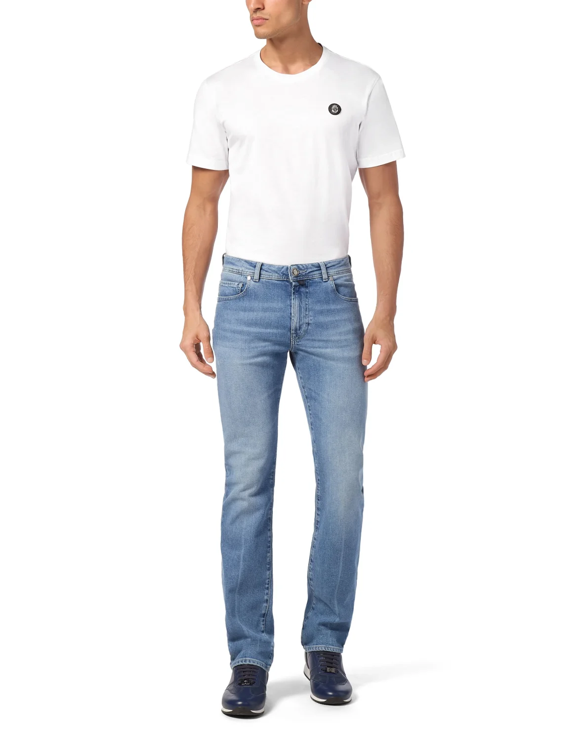 Regular Fit Denim Trousers, цвет: Голубой