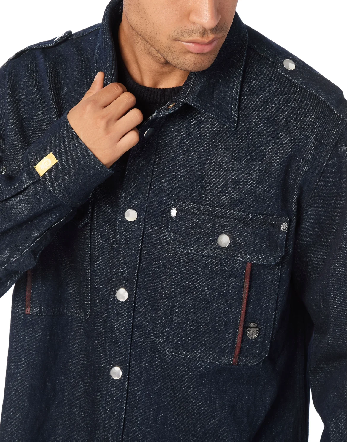 Denim Shirt Python Details, цвет: Серый