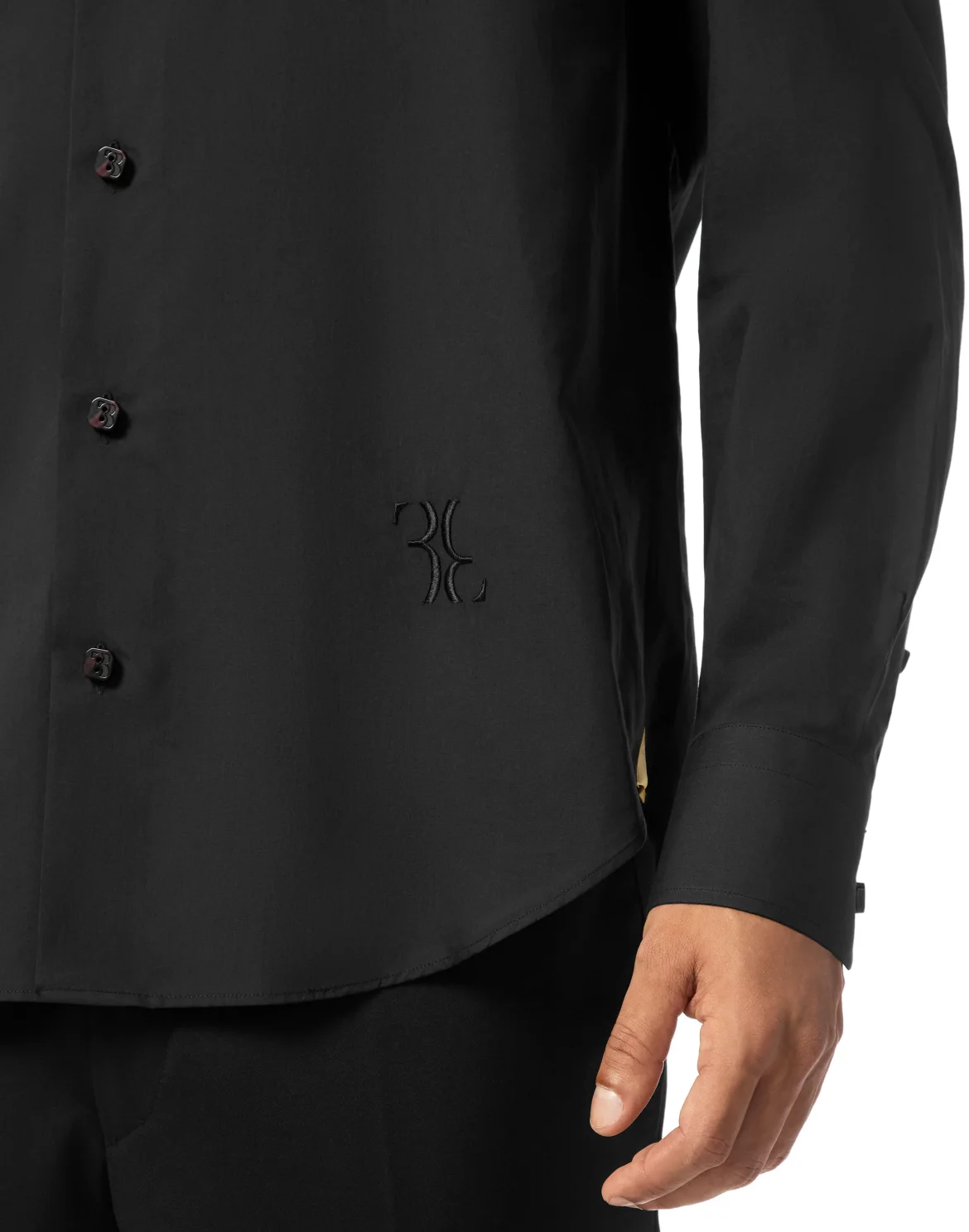 Cotton Tuxedo Shirt Gold Cut, цвет: Черный