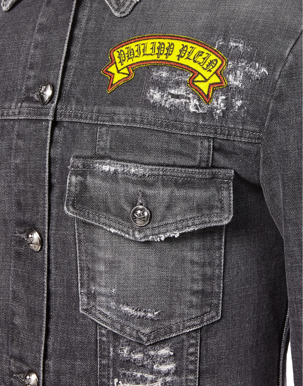 Denim Jacket "Too far", цвет: Черный