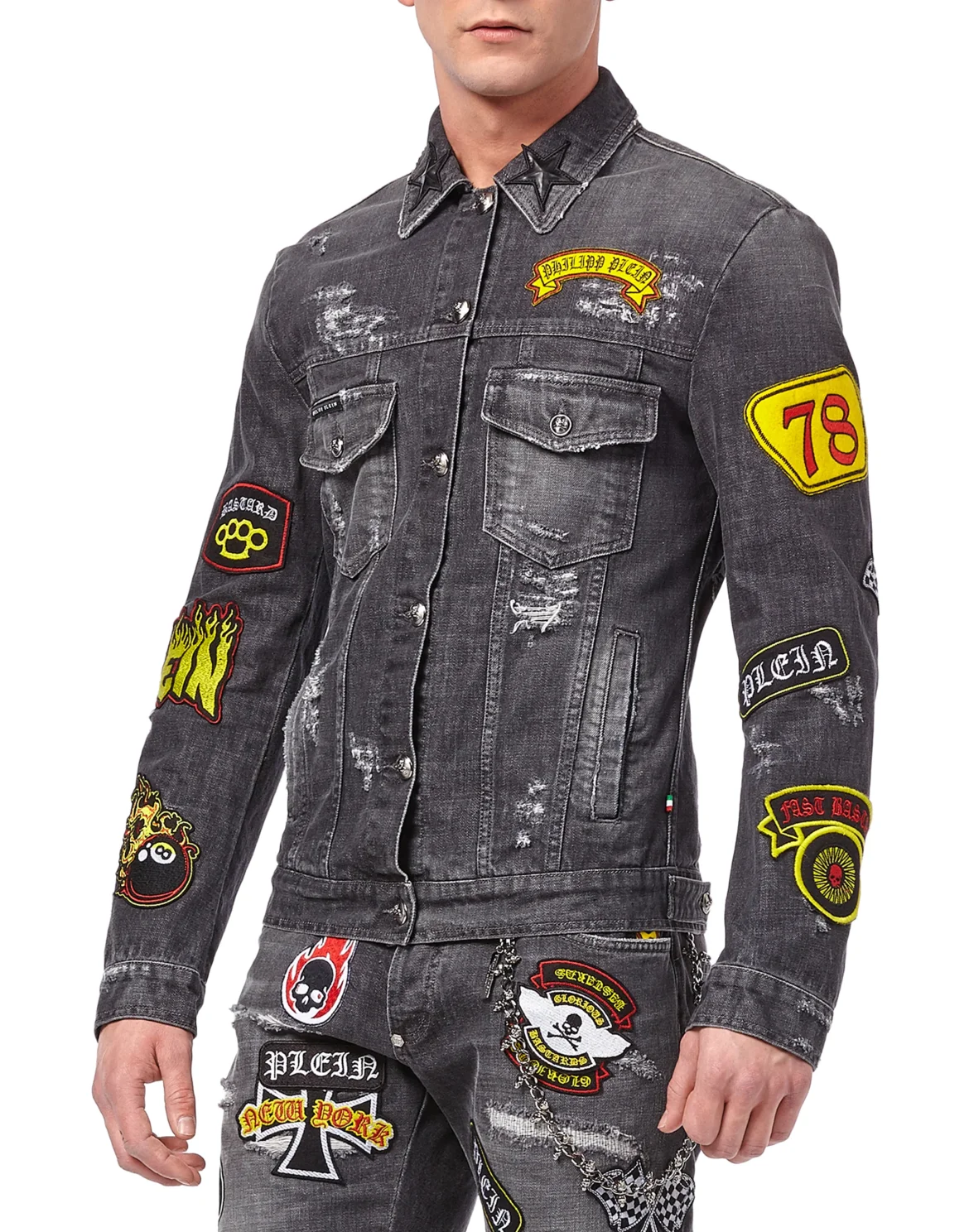 Denim Jacket "Too far", цвет: Черный