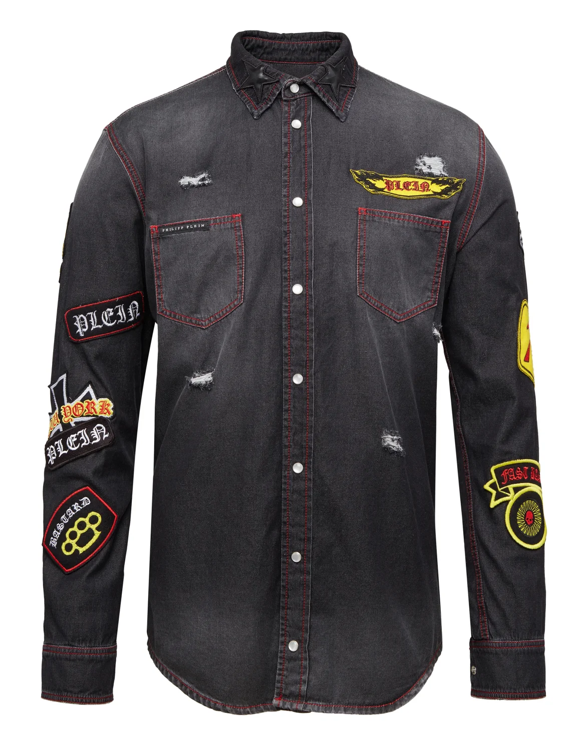 Denim Shirt Ls "GT", цвет: Черный