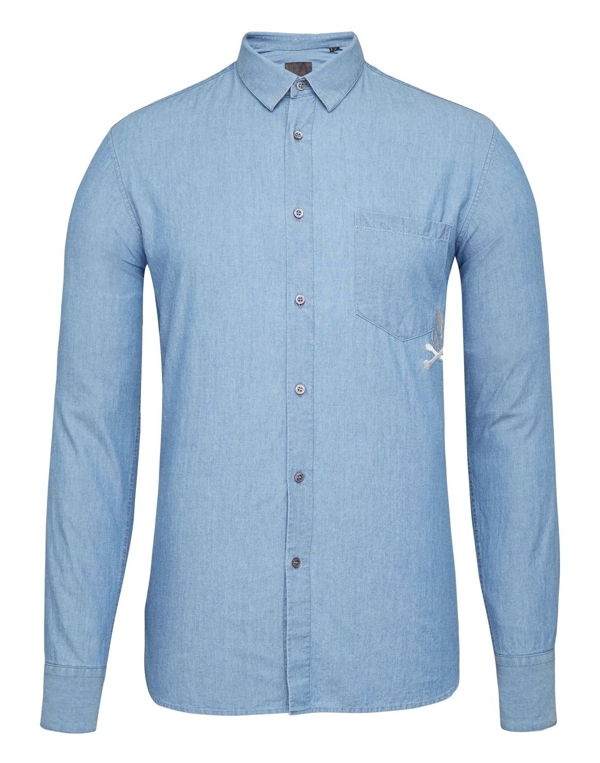Denim Shirt Ls "Crazyness", цвет: Синий