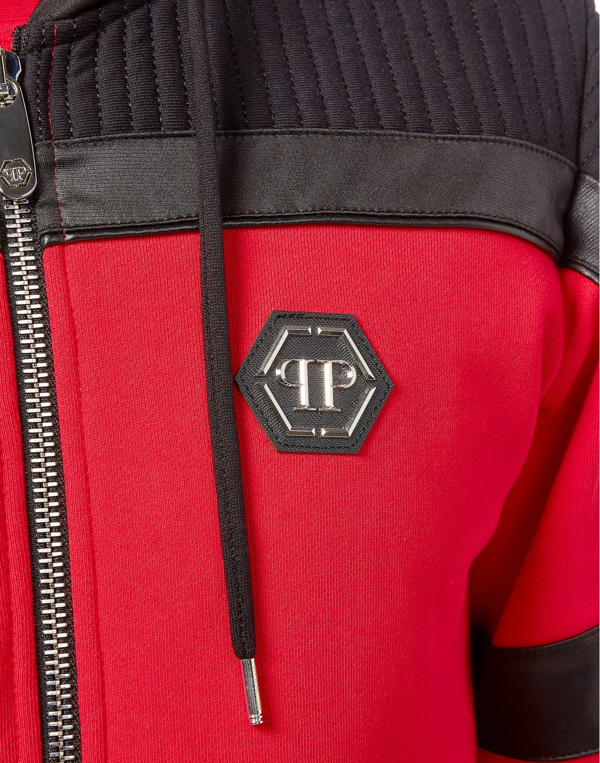 Hoodie Sweatjacket "They Make Me Run", цвет: Красный
