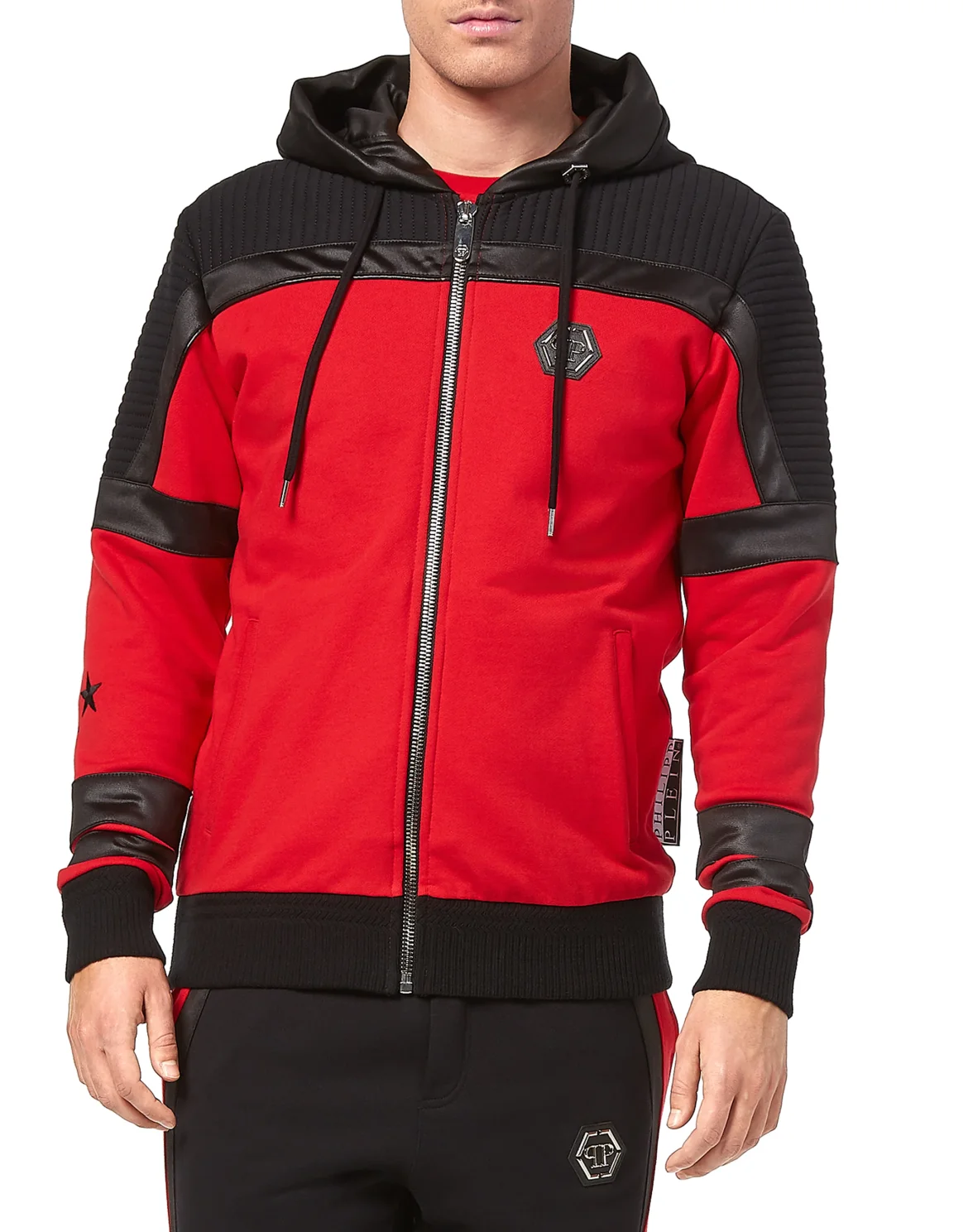 Hoodie Sweatjacket "They Make Me Run", цвет: Красный