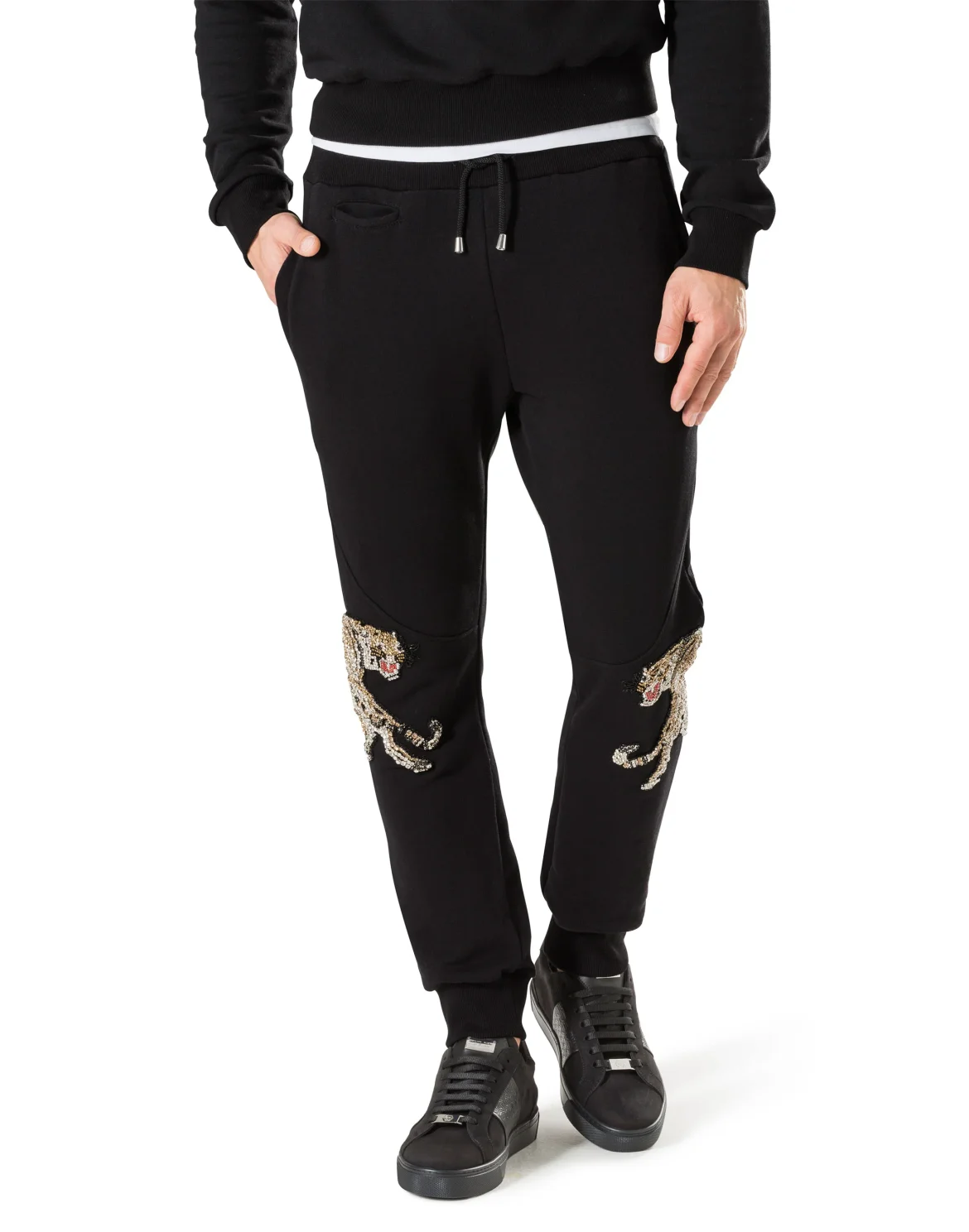 Jogging Trousers "I Don't Want To Wait", цвет: Черный