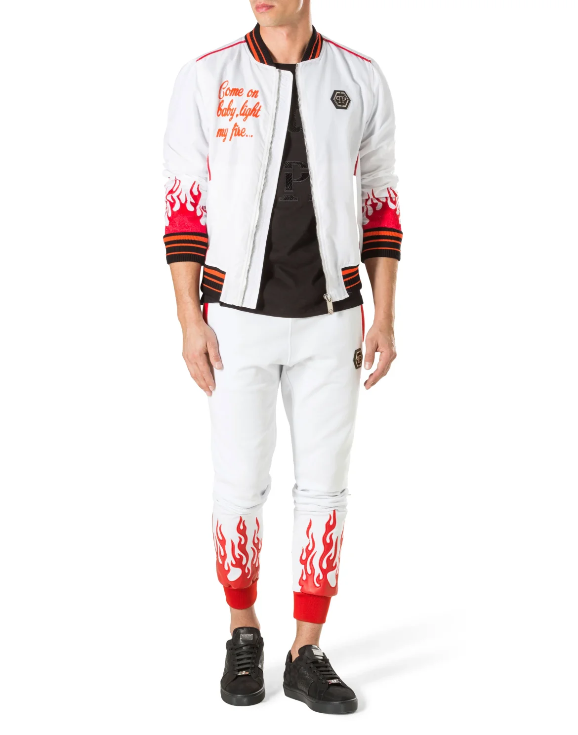 Nylon Jacket "Hotfix flames", цвет: Белый