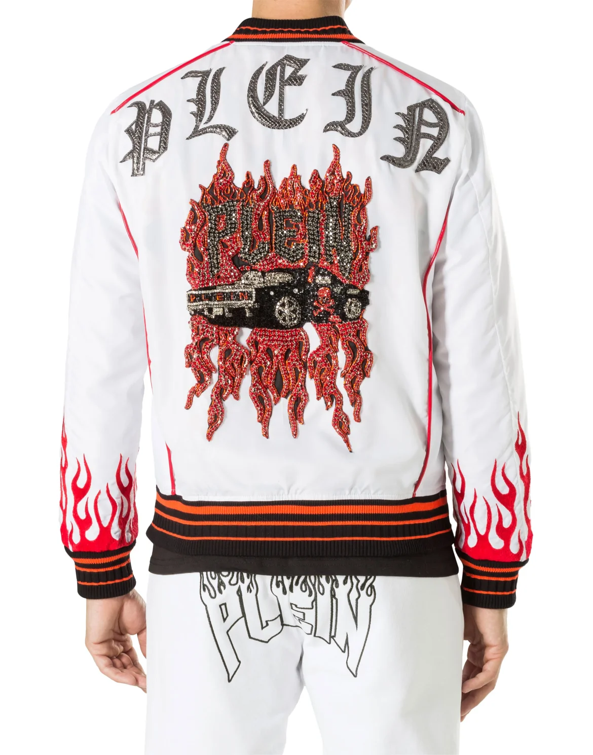 Nylon Jacket "Hotfix flames", цвет: Белый