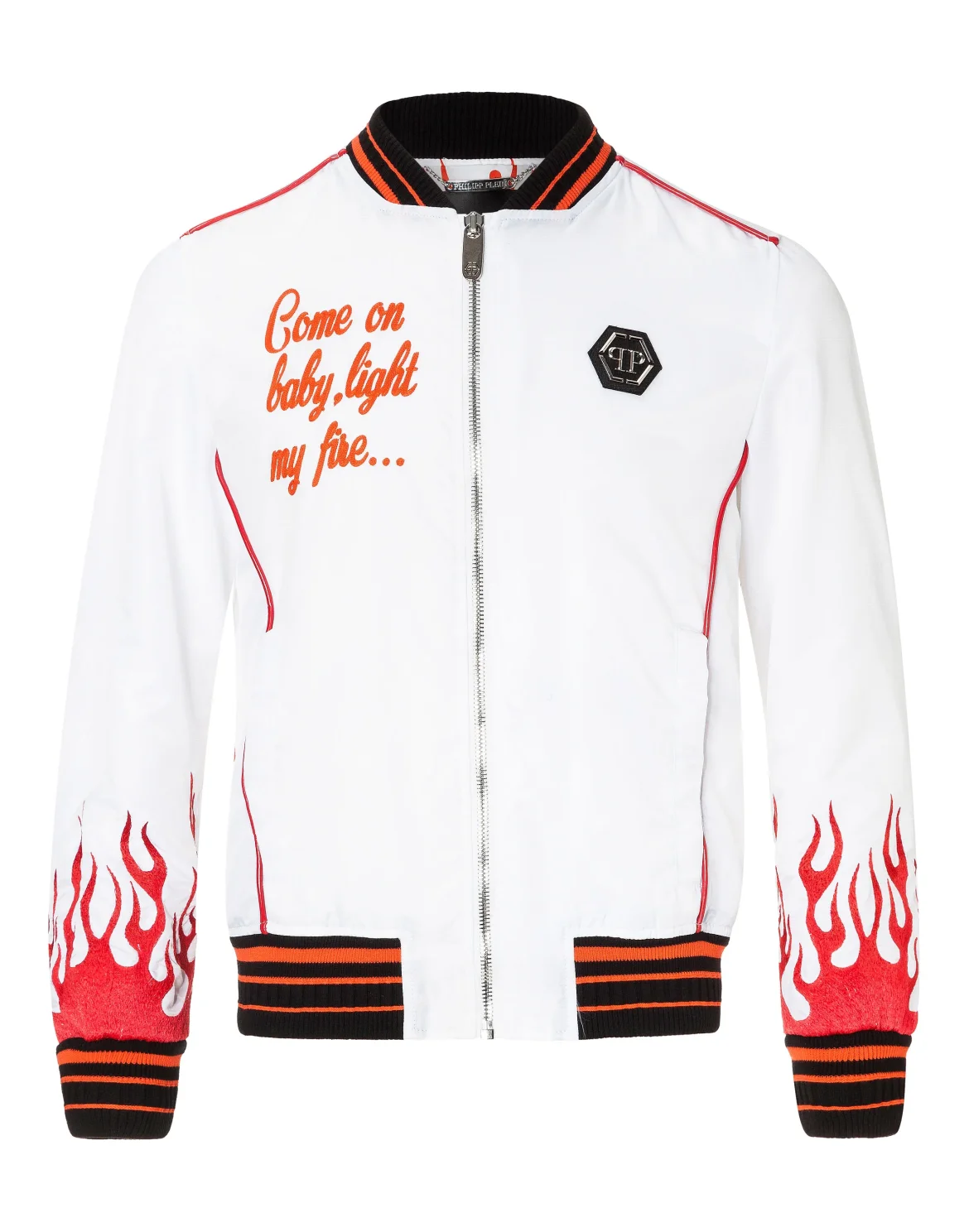 Nylon Jacket "Hotfix flames", цвет: Белый