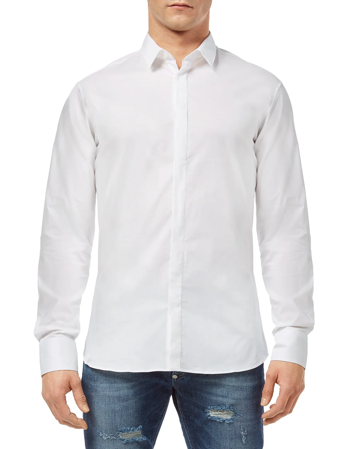 Shirt Platinum Cut LS "Clarence", цвет: Белый