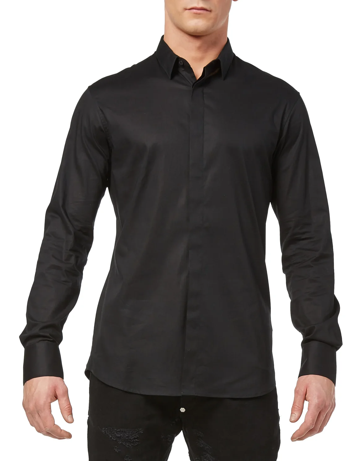 Shirt Platinum Cut LS "Clarence", цвет: Черный