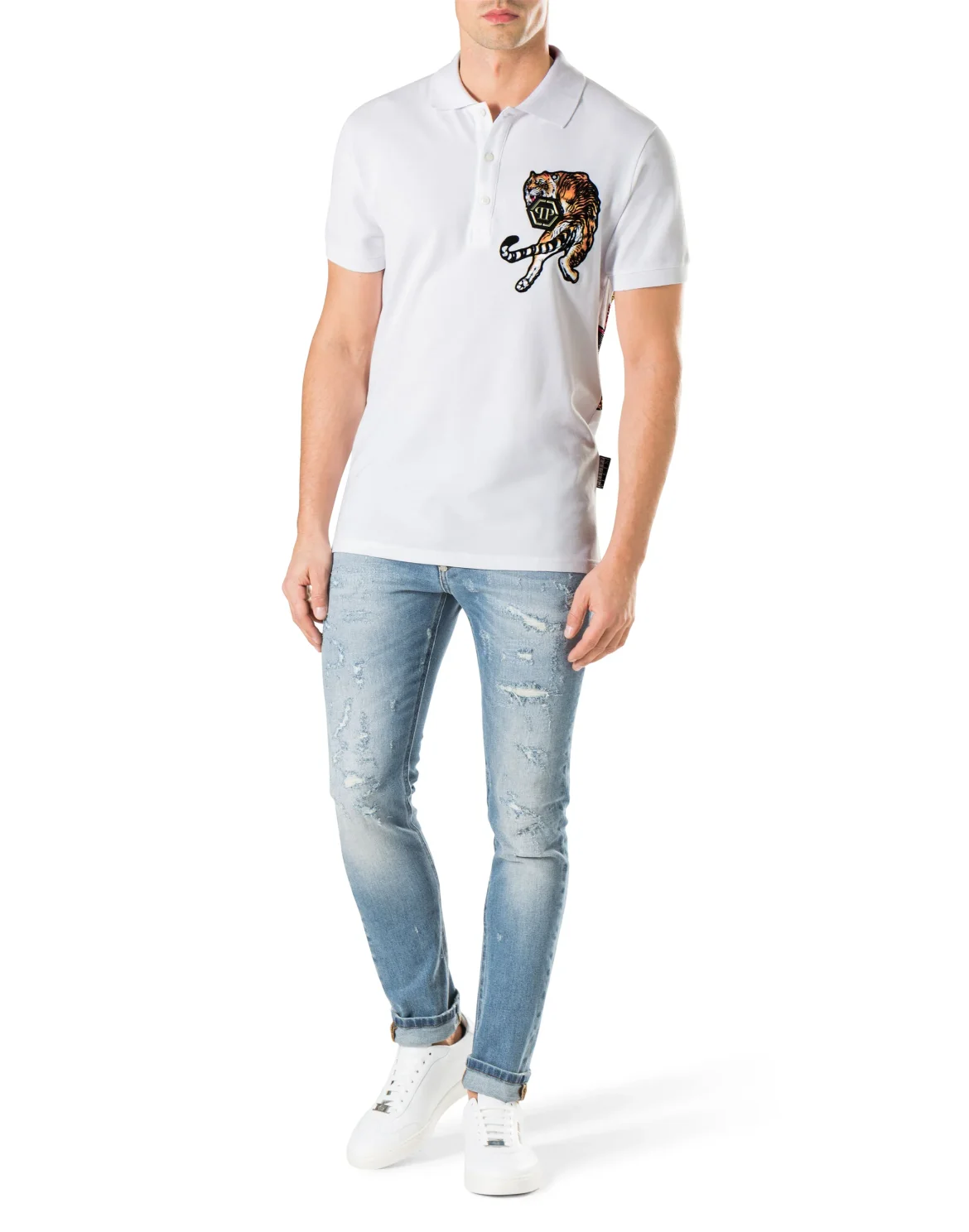 Slim Fit Polo shirt SS "Feel It", цвет: Белый