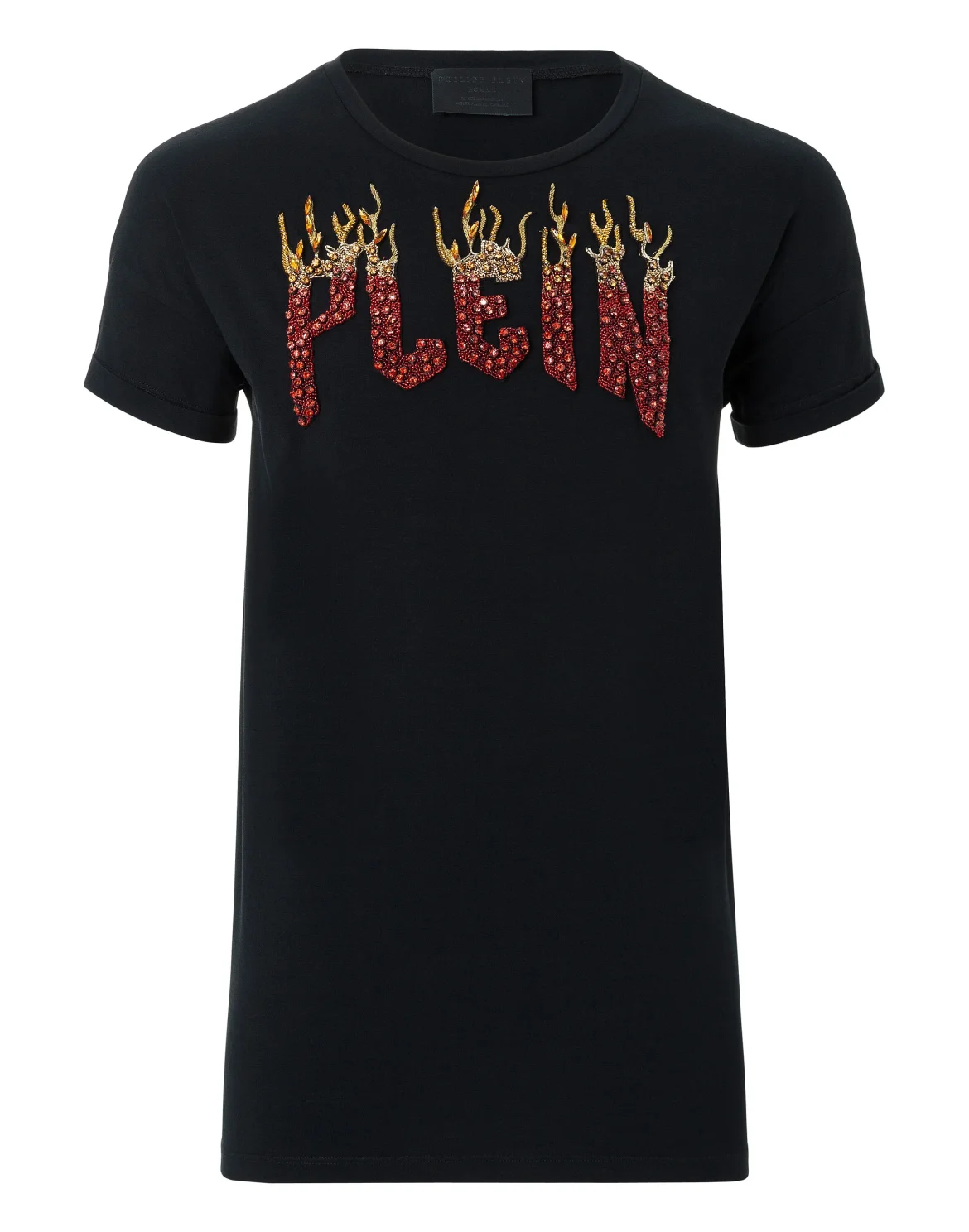 T-shirt Round Neck SS "Plein flames show", цвет: Черный
