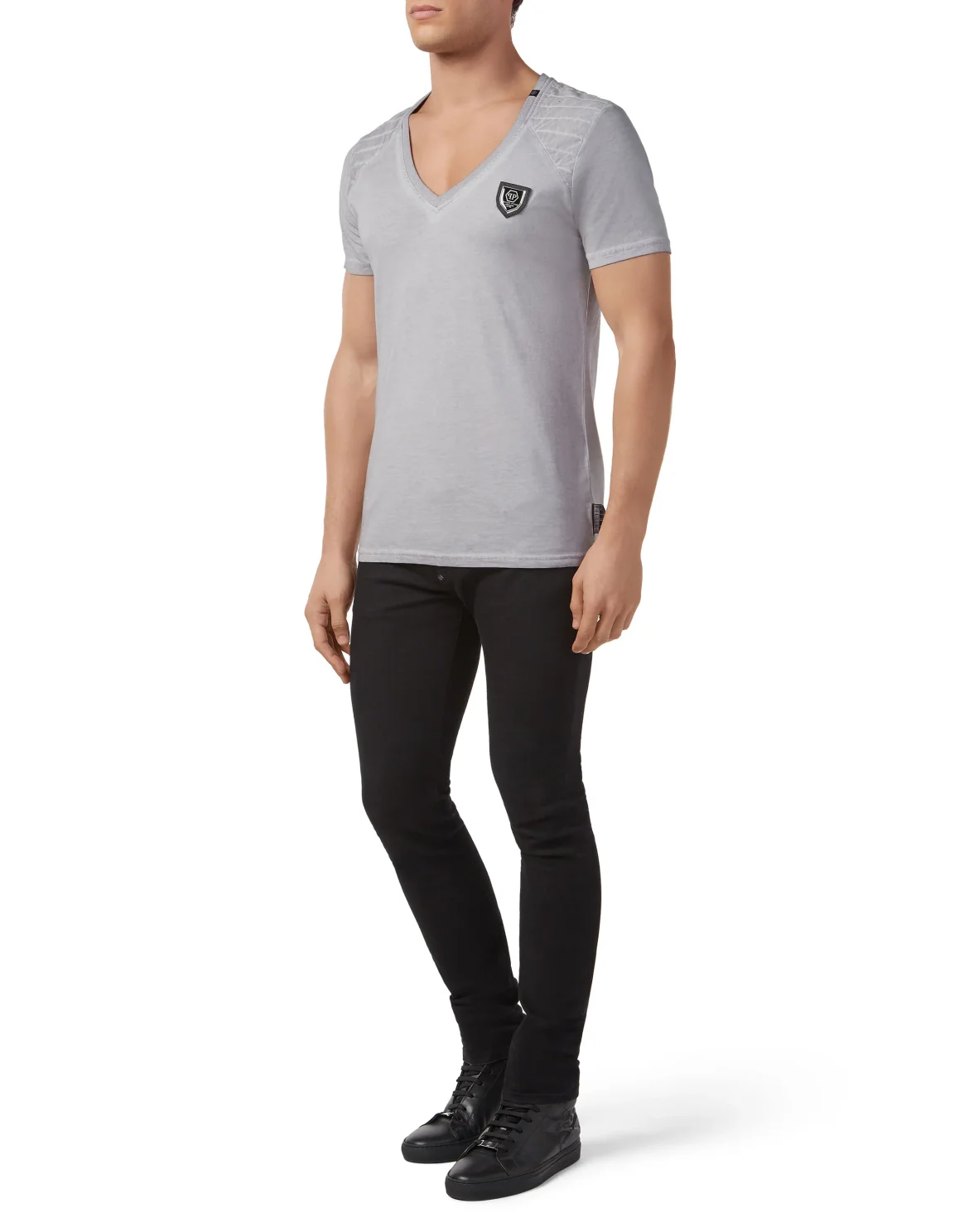 T-shirt V-Neck SS "Raglan", цвет: Серый