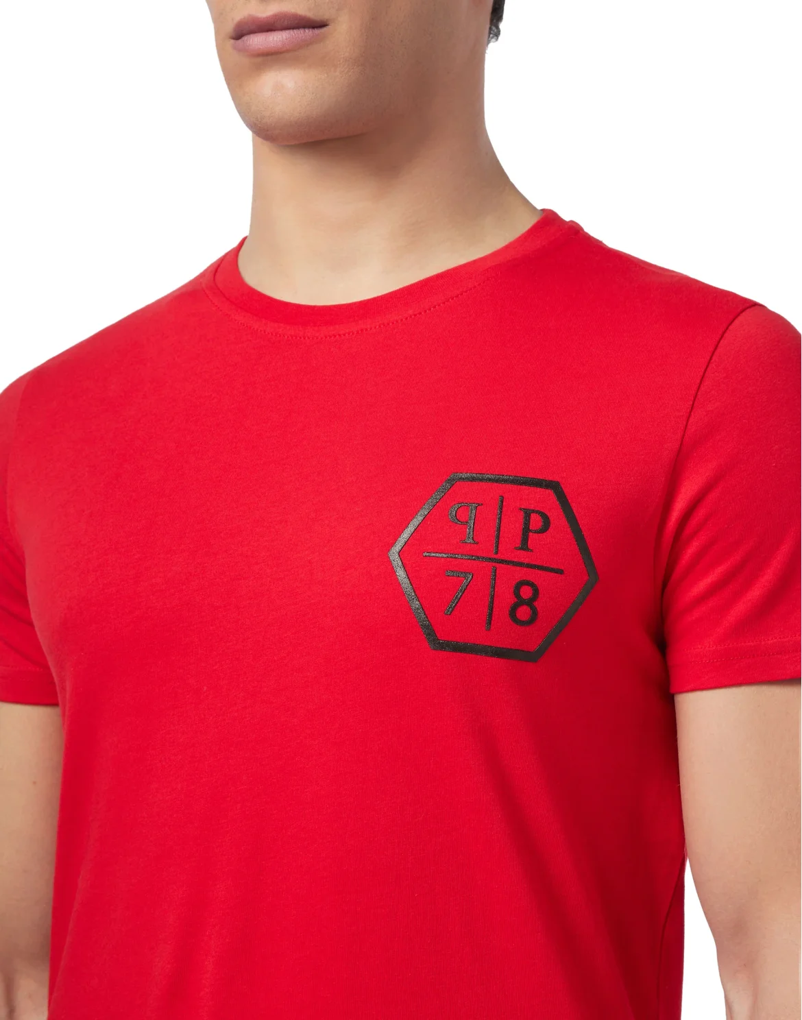 T-shirt Round Neck SS Plein, цвет: Красный