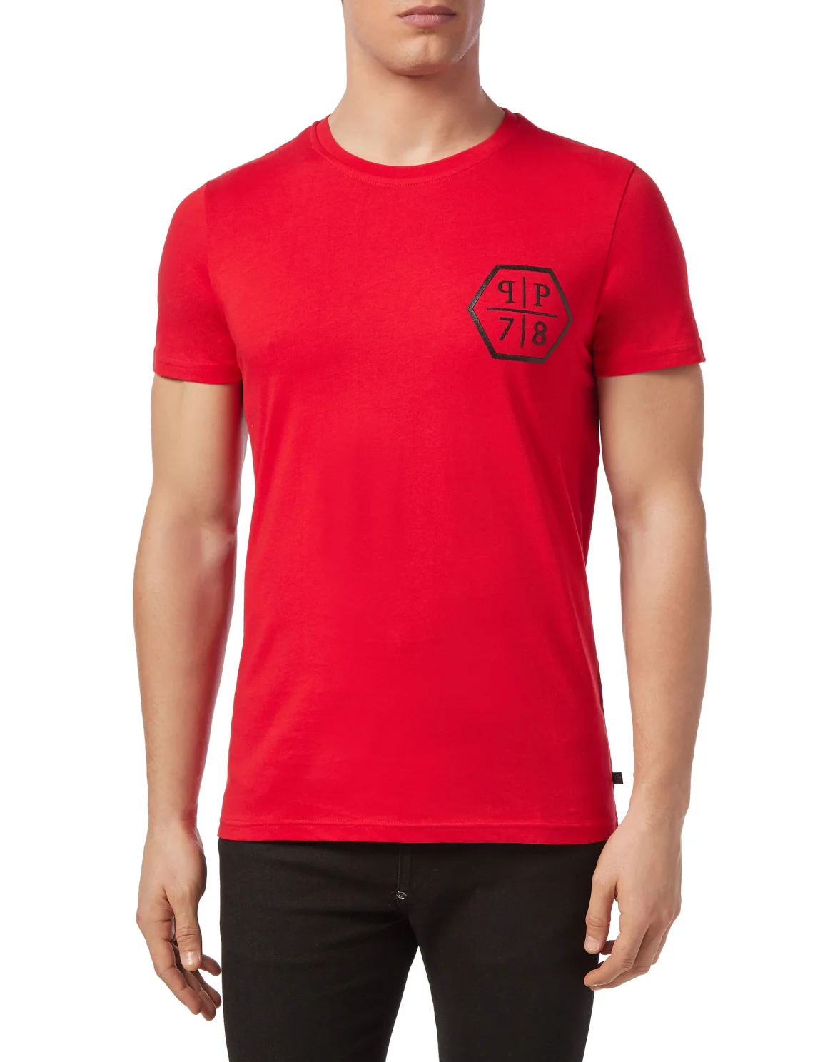 T-shirt Round Neck SS Plein, цвет: Красный