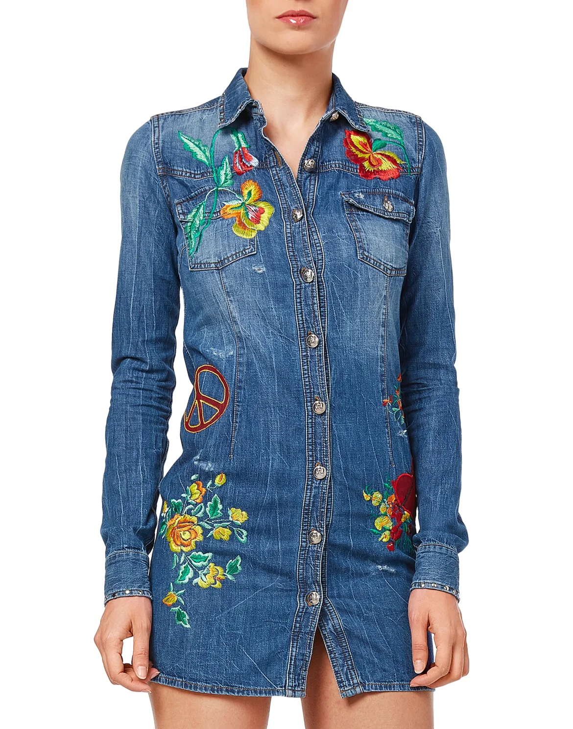Denim Shirt Dress, цвет: Синий