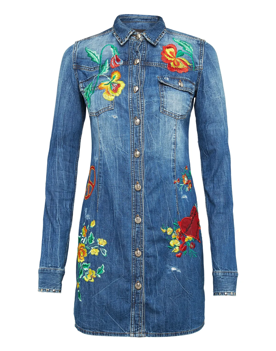Denim Shirt Dress, цвет: Синий
