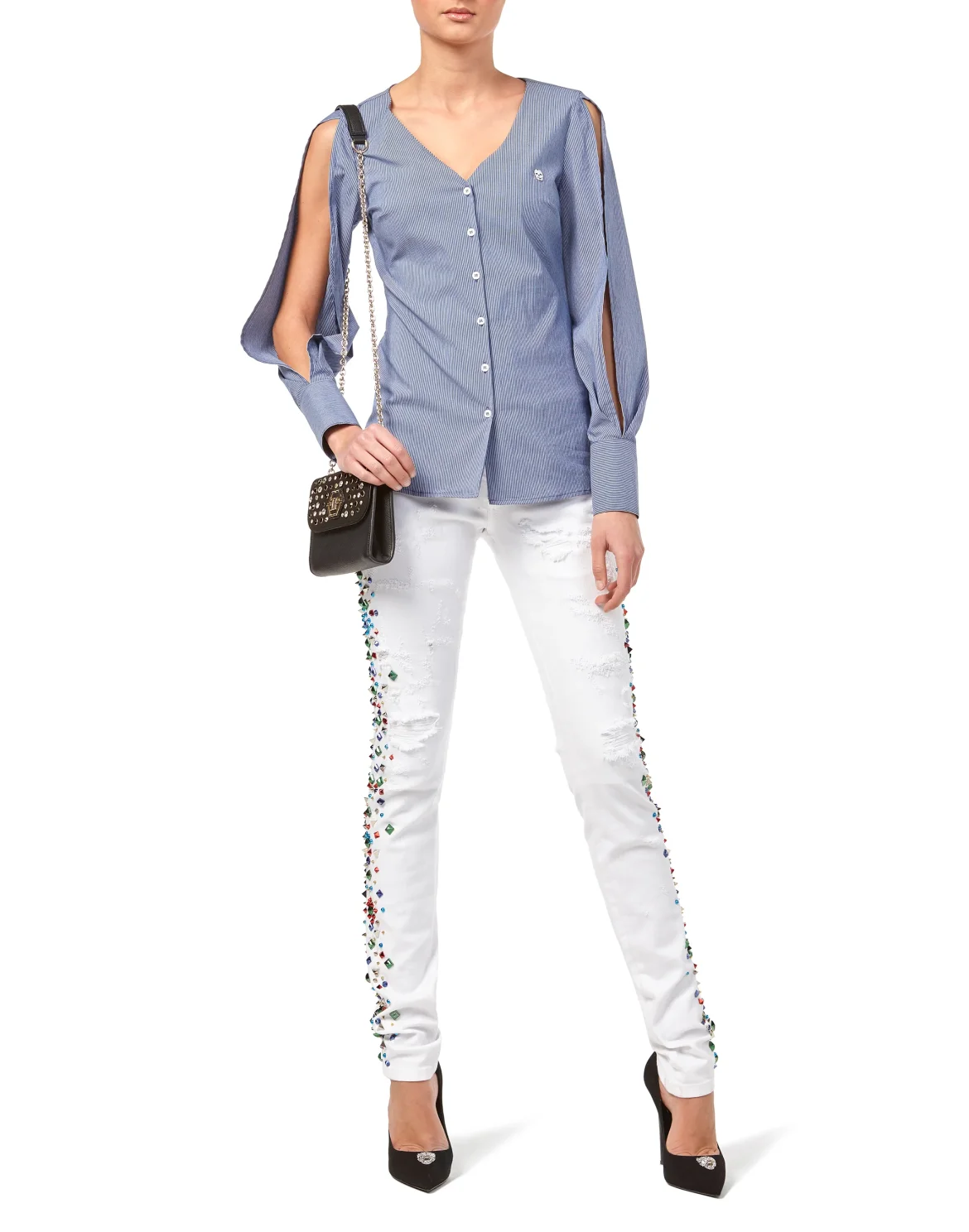 Slim Fit "Stones", цвет: Белый