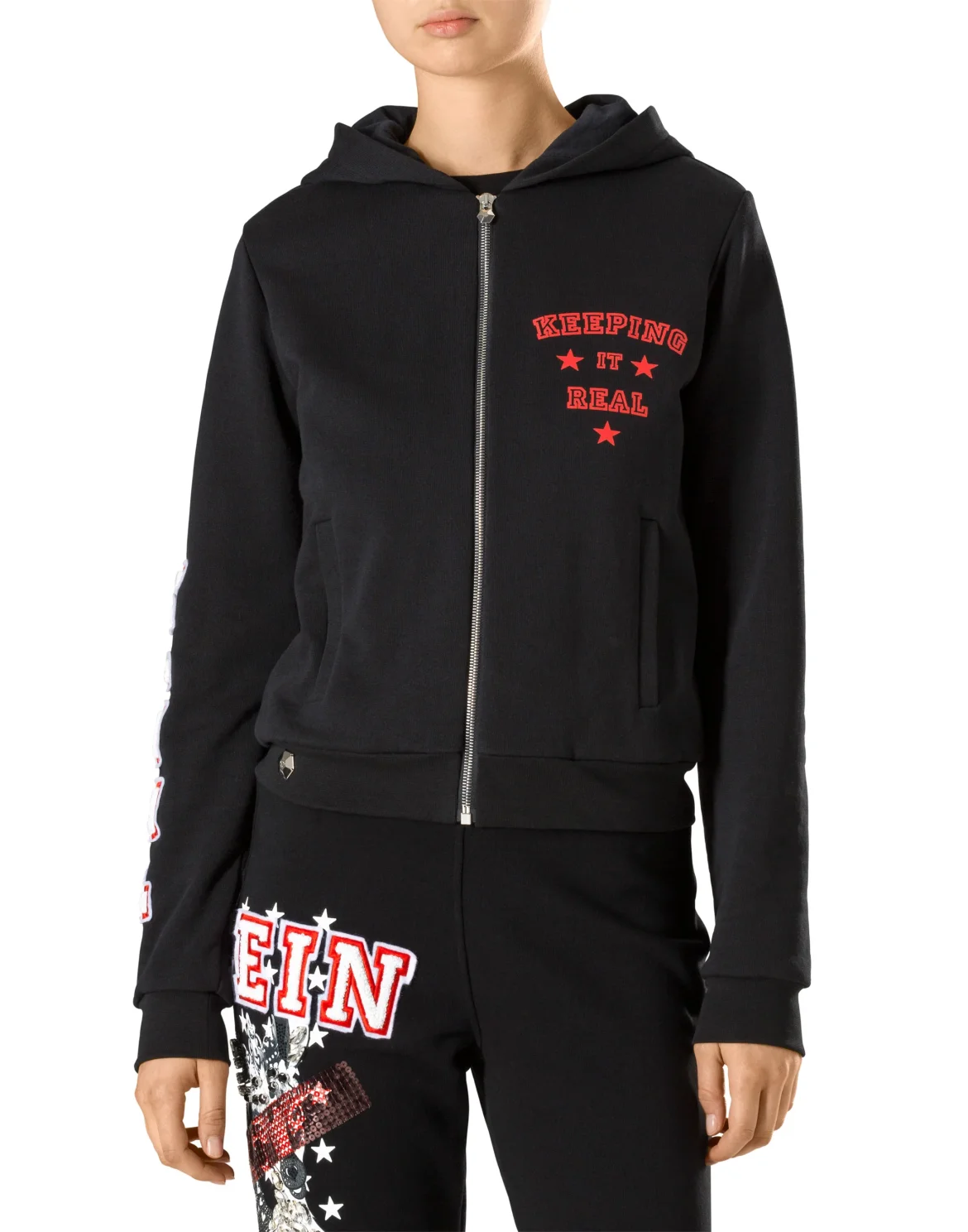 Hoodie Sweatjacket "Watch Me", цвет: Черный