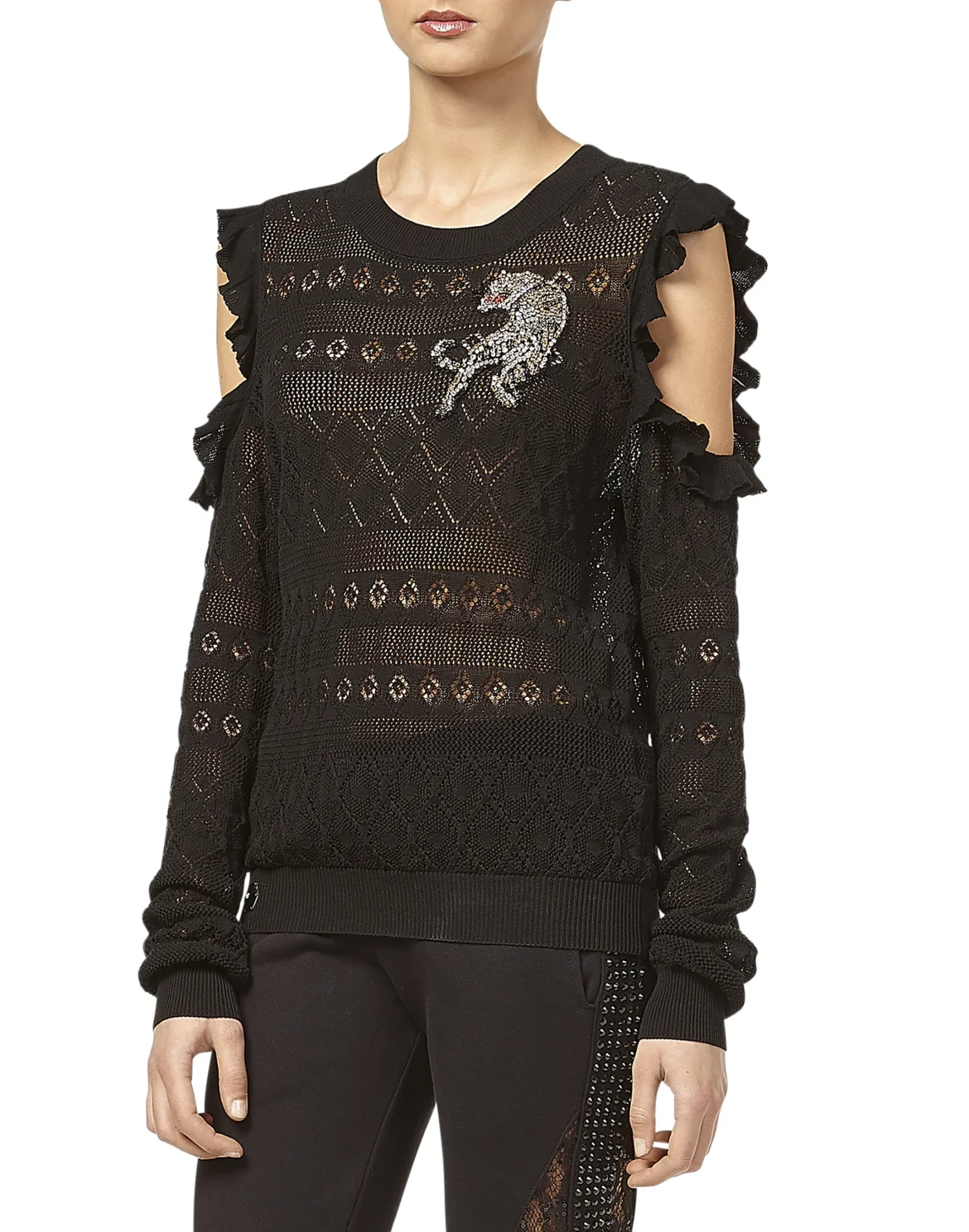 Pullover Round Neck LS "Doing Shots", цвет: Черный