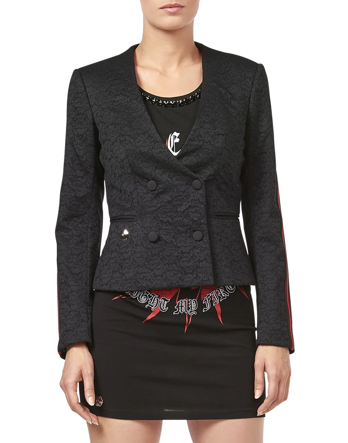 Jacket "Give him warning", цвет: Черный