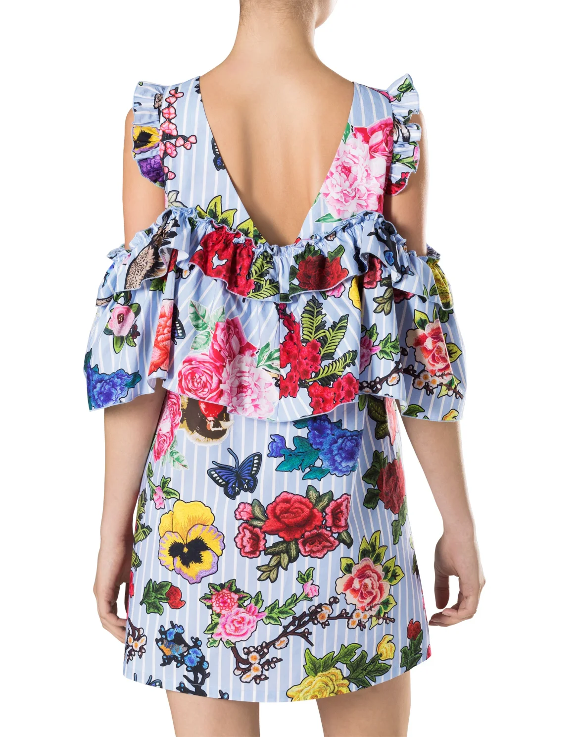 Short Dress "Mama don't run away", цвет: Голубой
