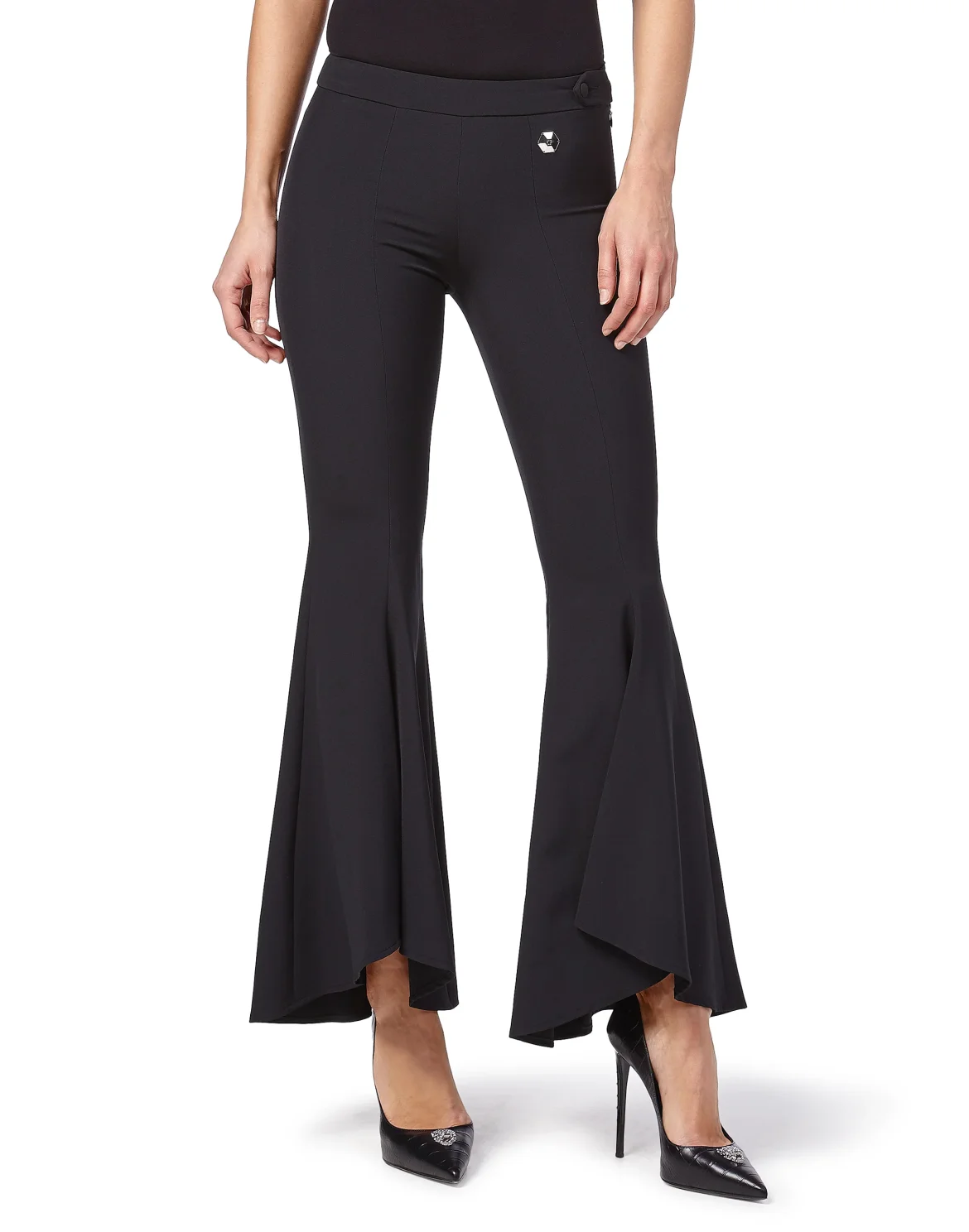 Flare Trousers "Just say yes", цвет: Черный