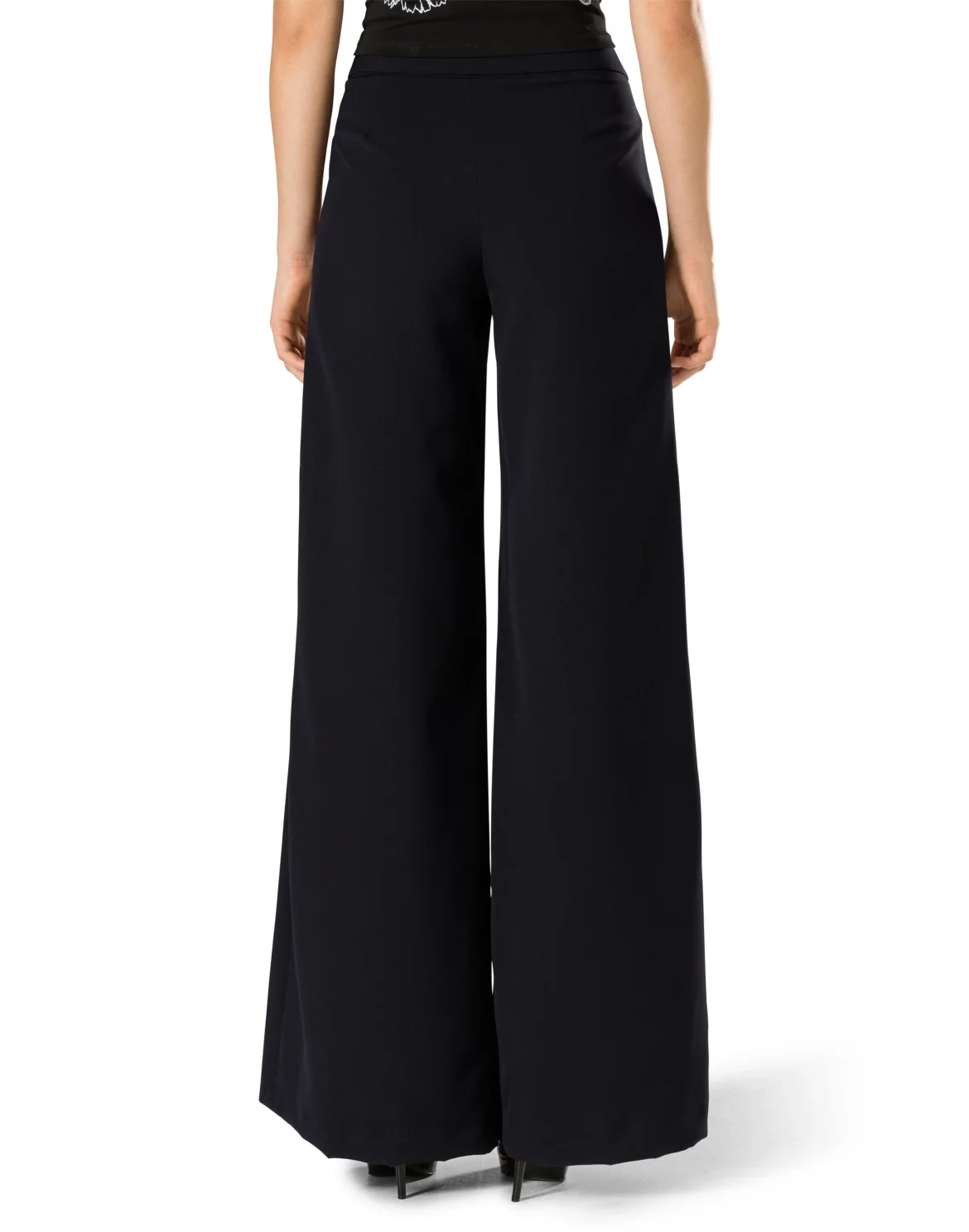 Flare Trousers "His heart belongs to me", цвет: Черный