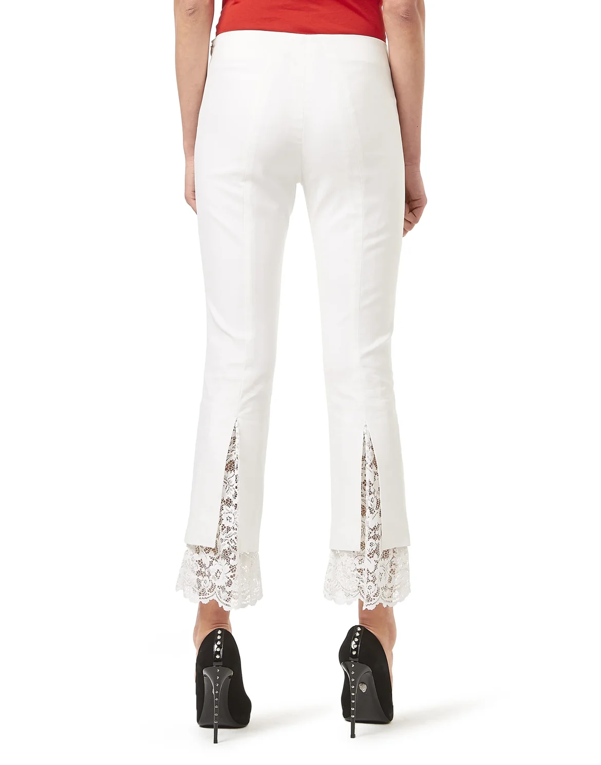 Flare Trousers "Feel the static more", цвет: Белый