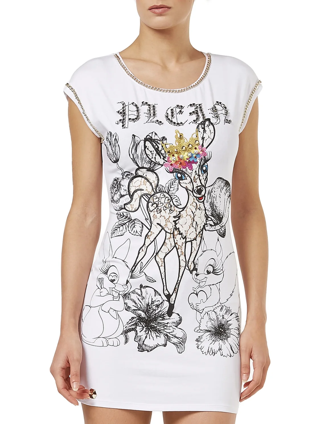 T-Shirt Long Dresses "No Role", цвет: Белый
