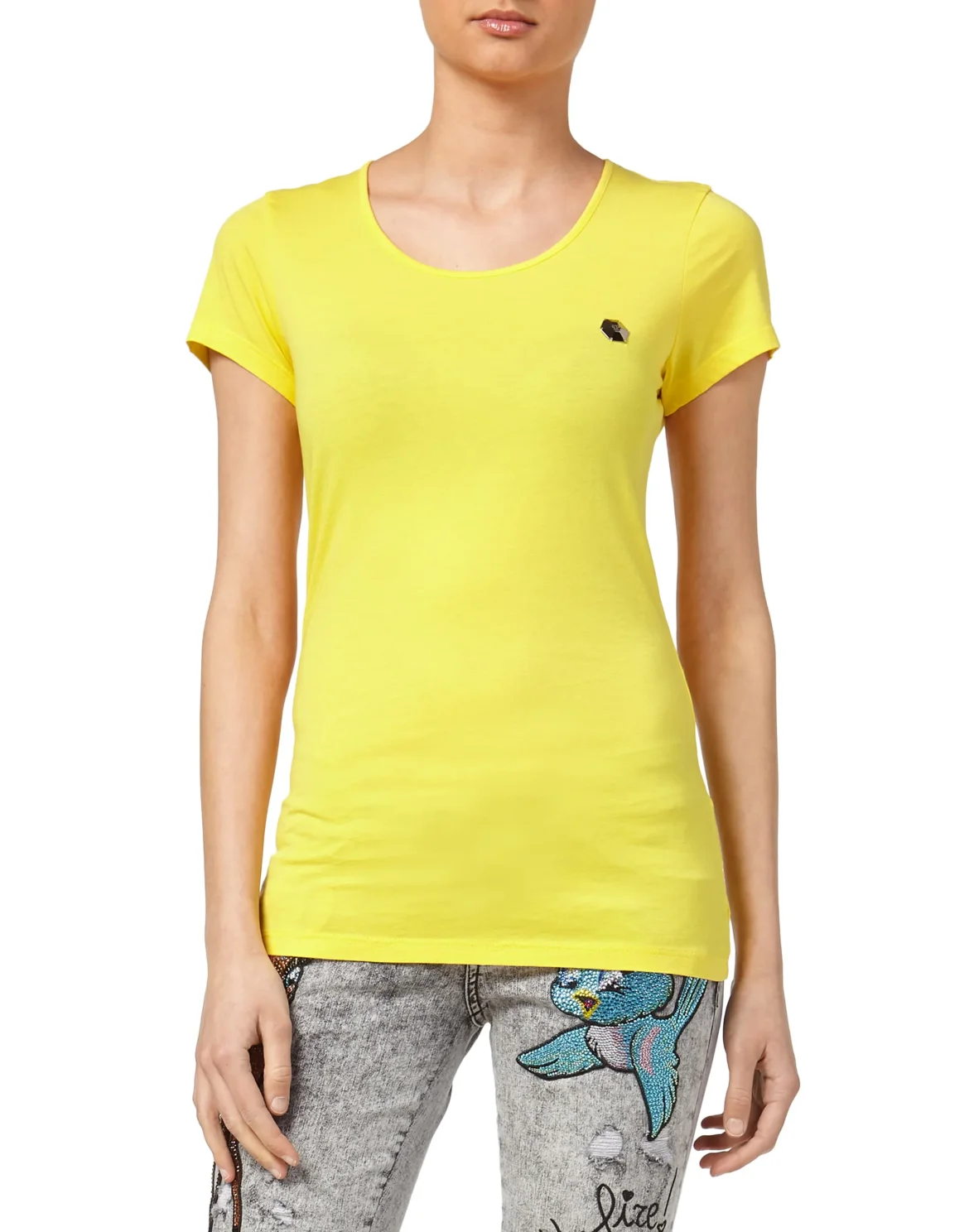 T-shirt Round Neck SS Basic one, цвет: Желтый
