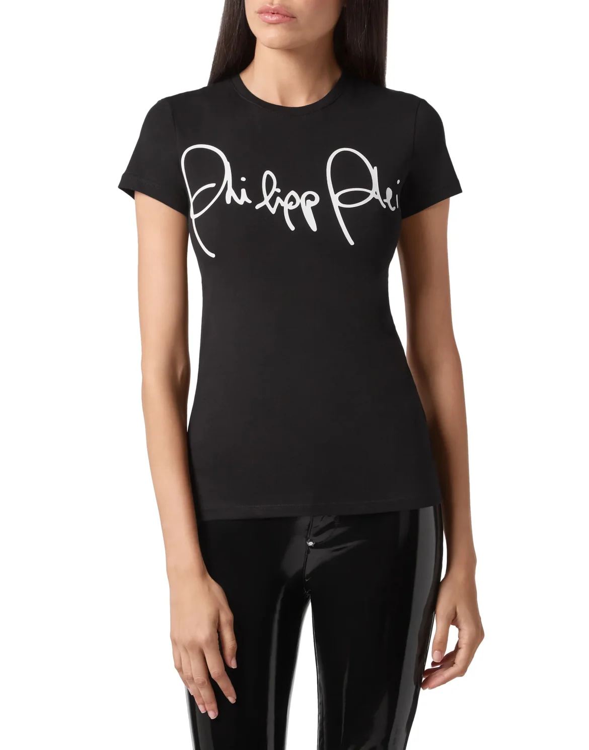 T-shirt Round Neck SS "Signature", цвет: Черный