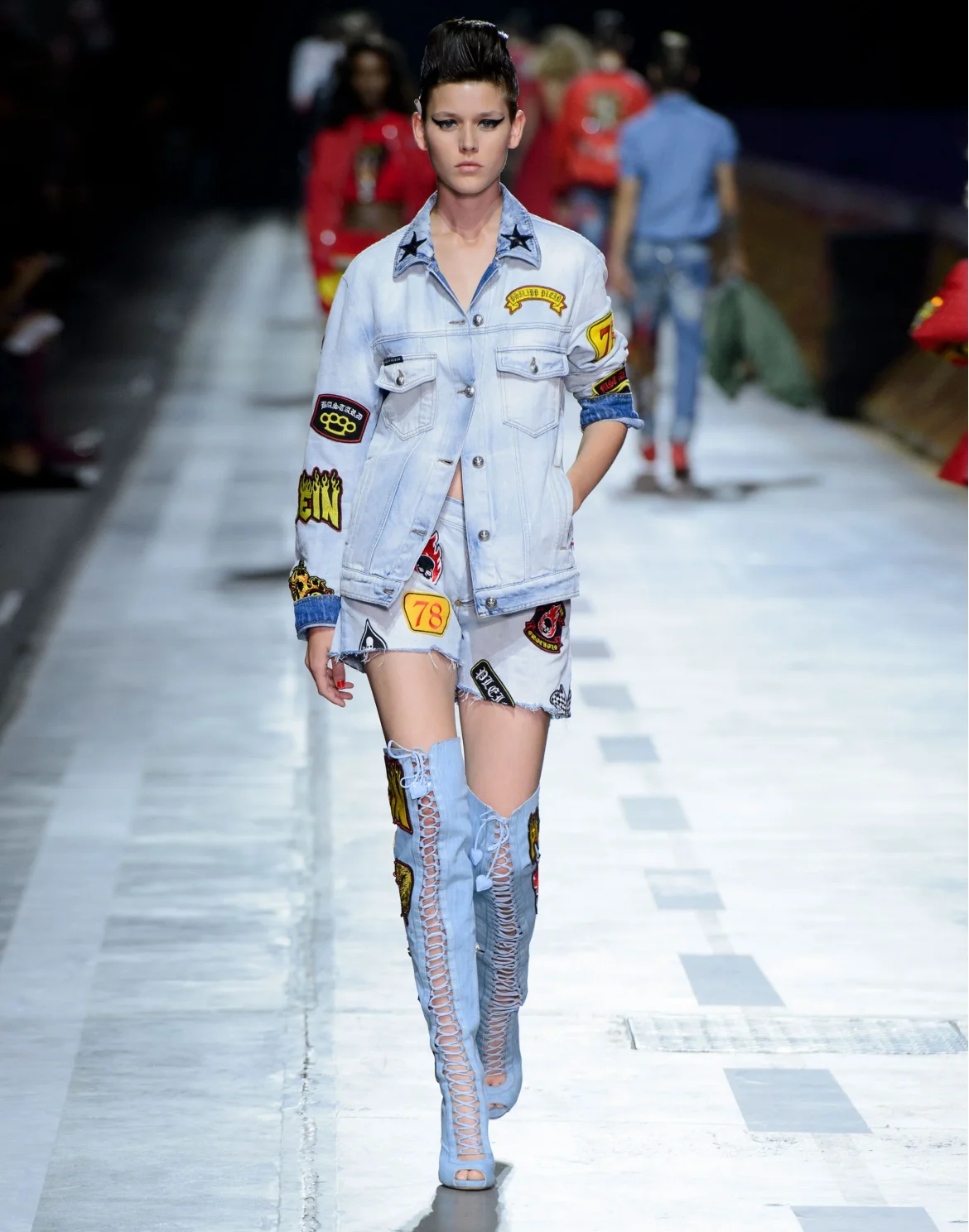 Boots High Heels High "Kobra love high", цвет: Голубой