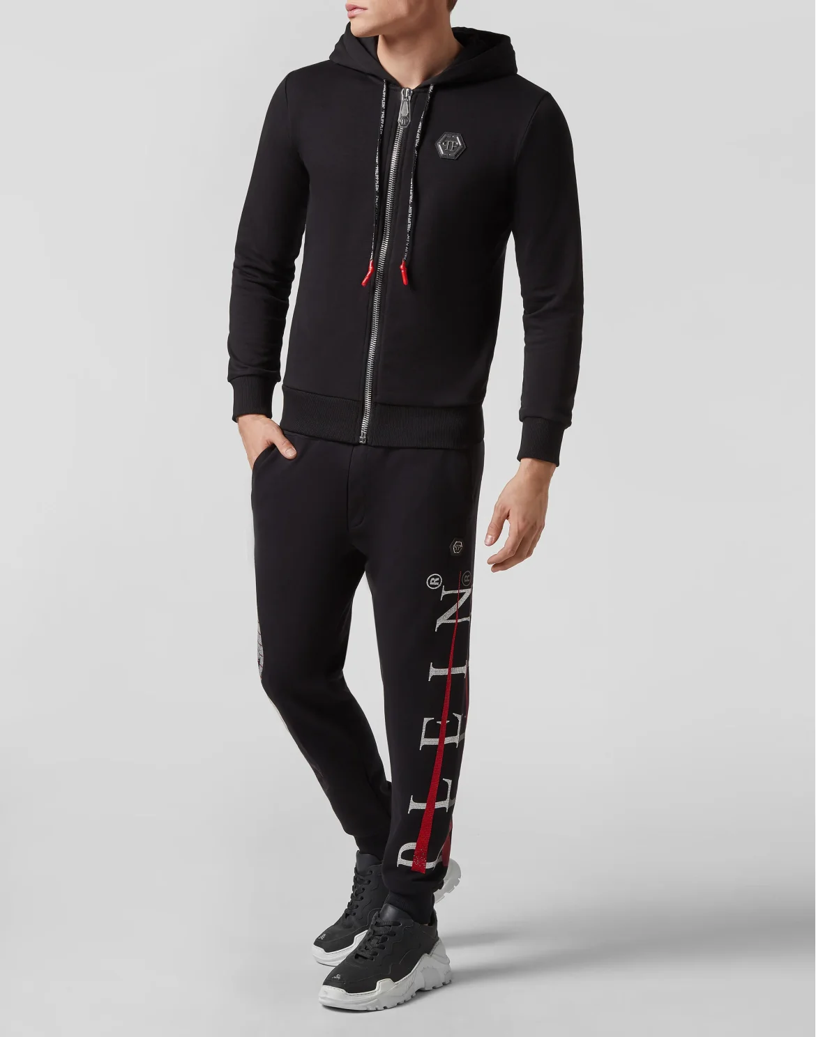 Hoodie Sweatjacket Skull, цвет: Черный