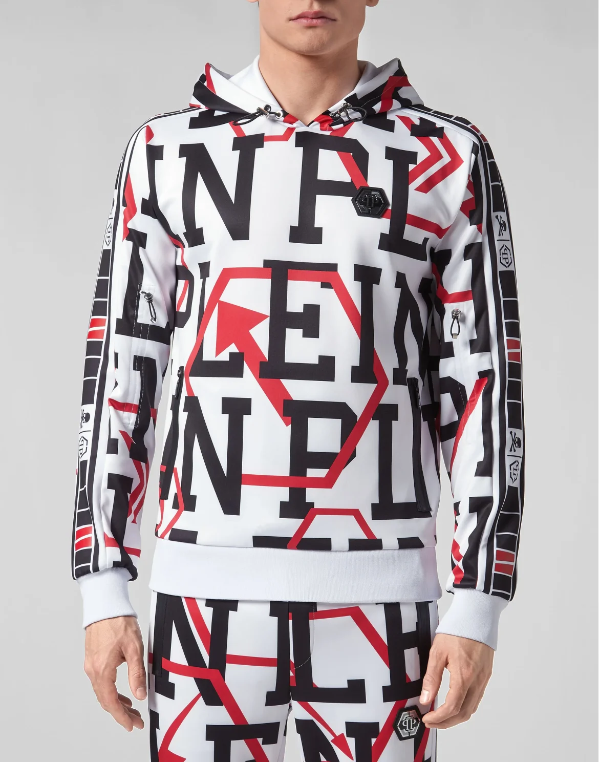 Hoodie sweatshirt Geometric, цвет: Белый